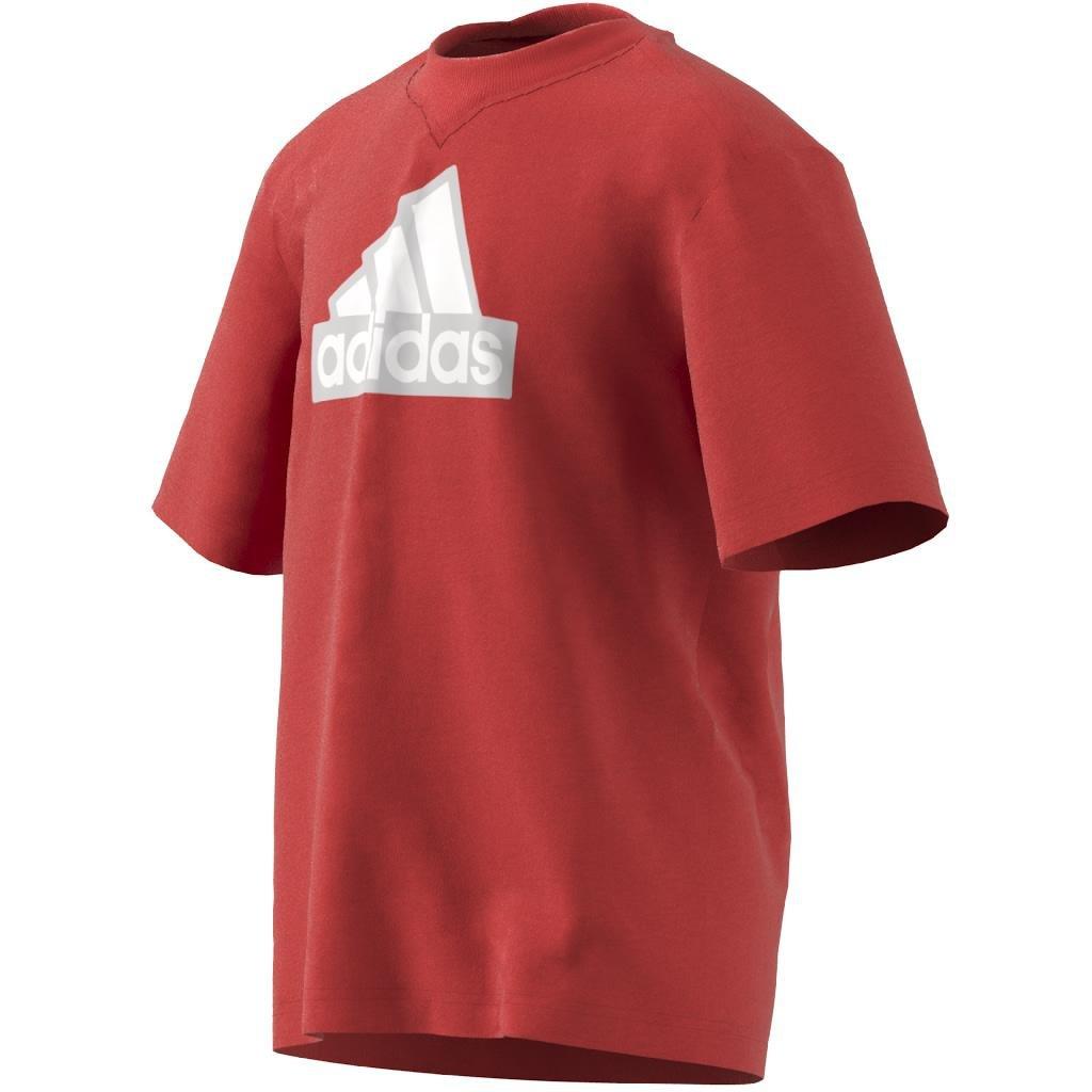 Unisex Kids Future Icons Logo Pique T-Shirt, Red, A901_ONE, large image number 6