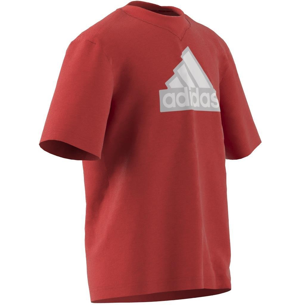 Unisex Kids Future Icons Logo Pique T-Shirt, Red, A901_ONE, large image number 7