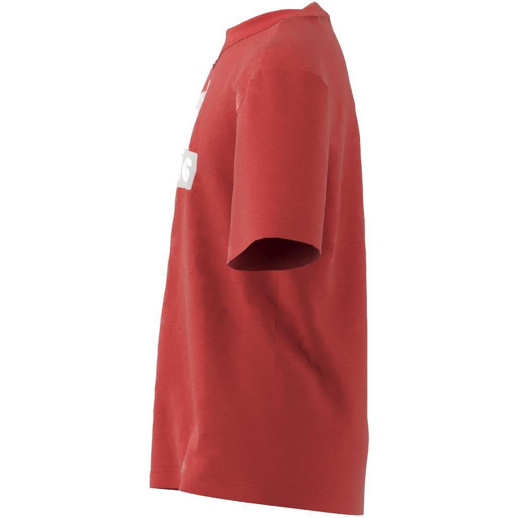Unisex Kids Future Icons Logo Pique T-Shirt, Red, A901_ONE, large image number 9