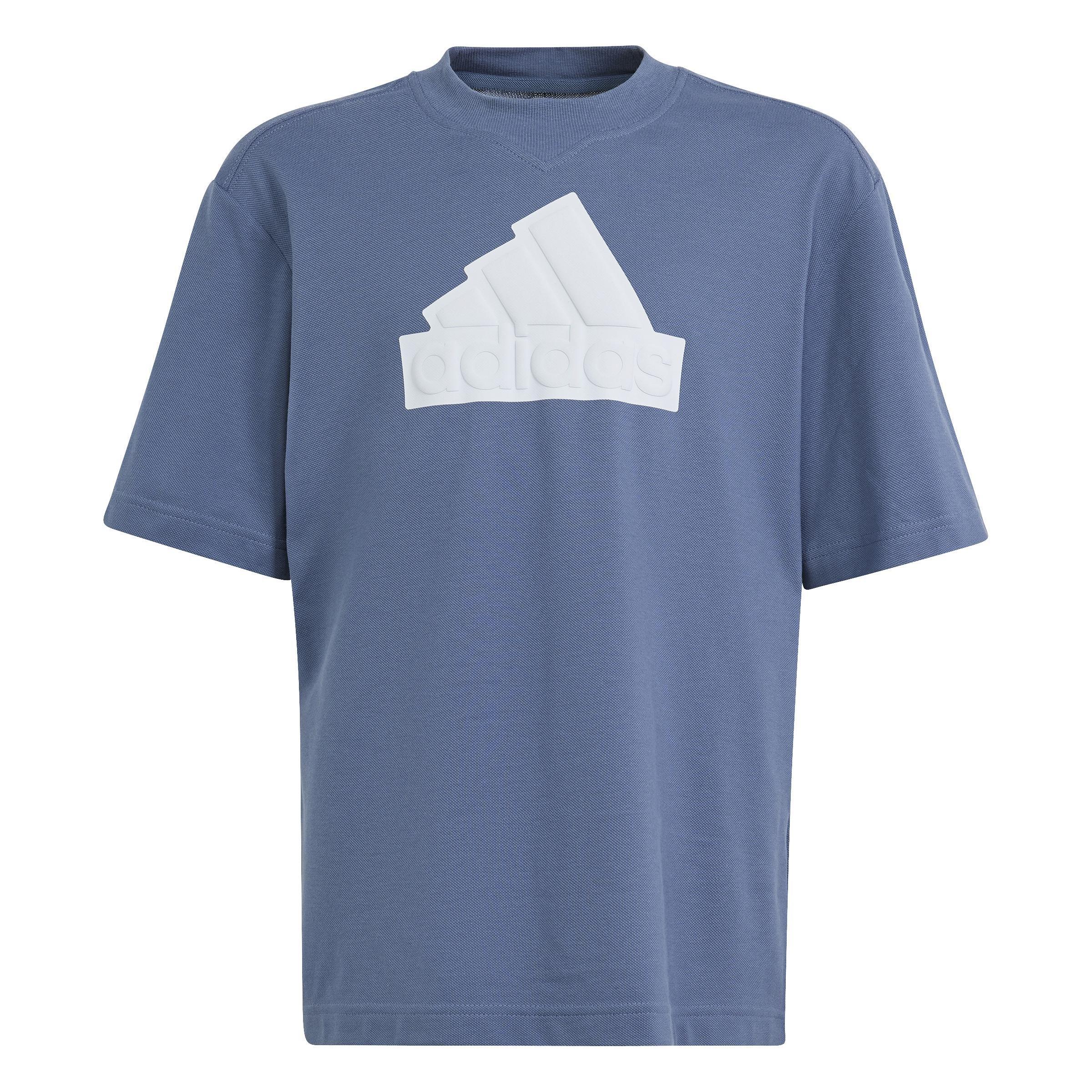Kids Unisex Future Icons Logo Pique T-Shirt, Blue, A901_ONE, large image number 0