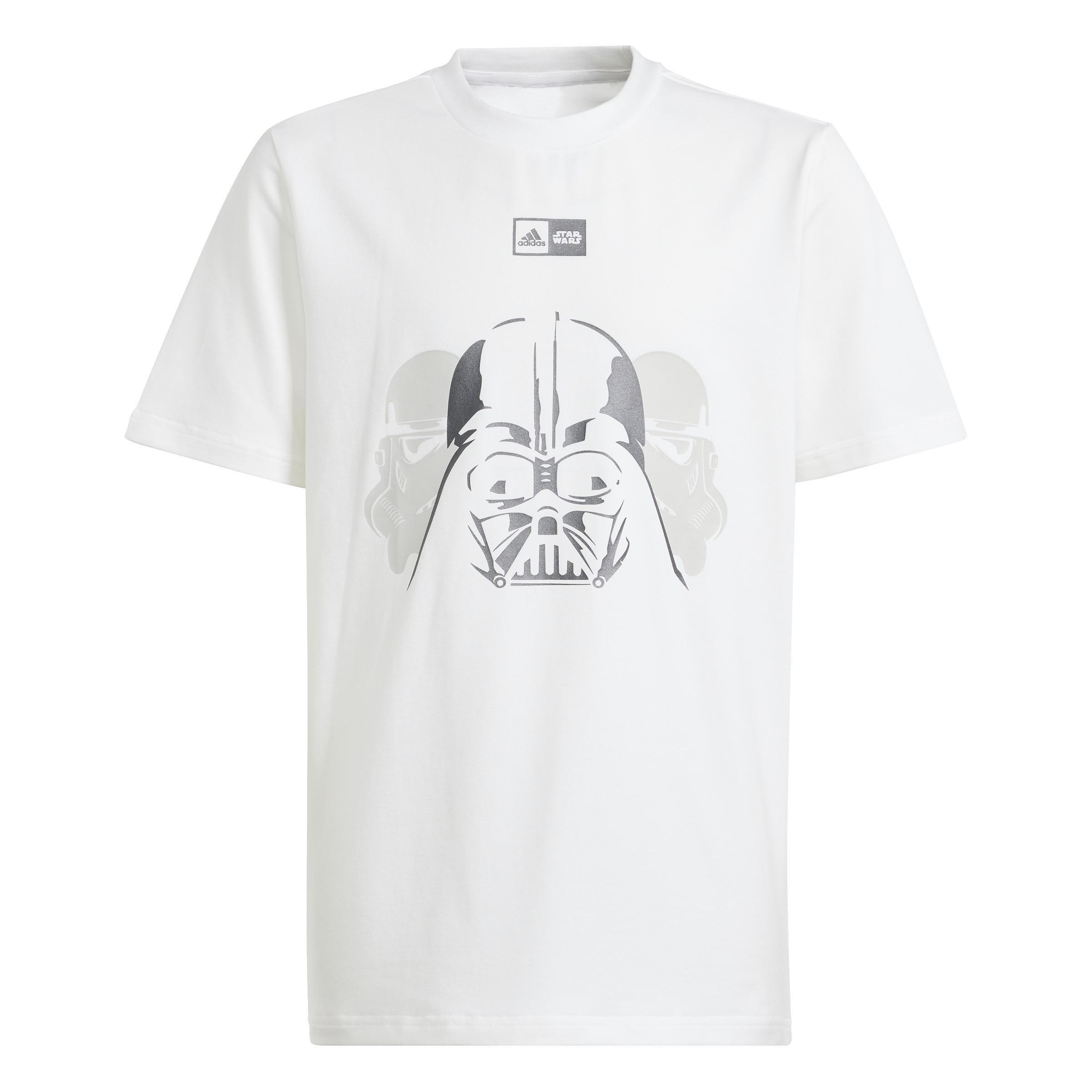 Unisex Kids Star Wars Graphic T-Shirt, White, A901_ONE, large image number 0