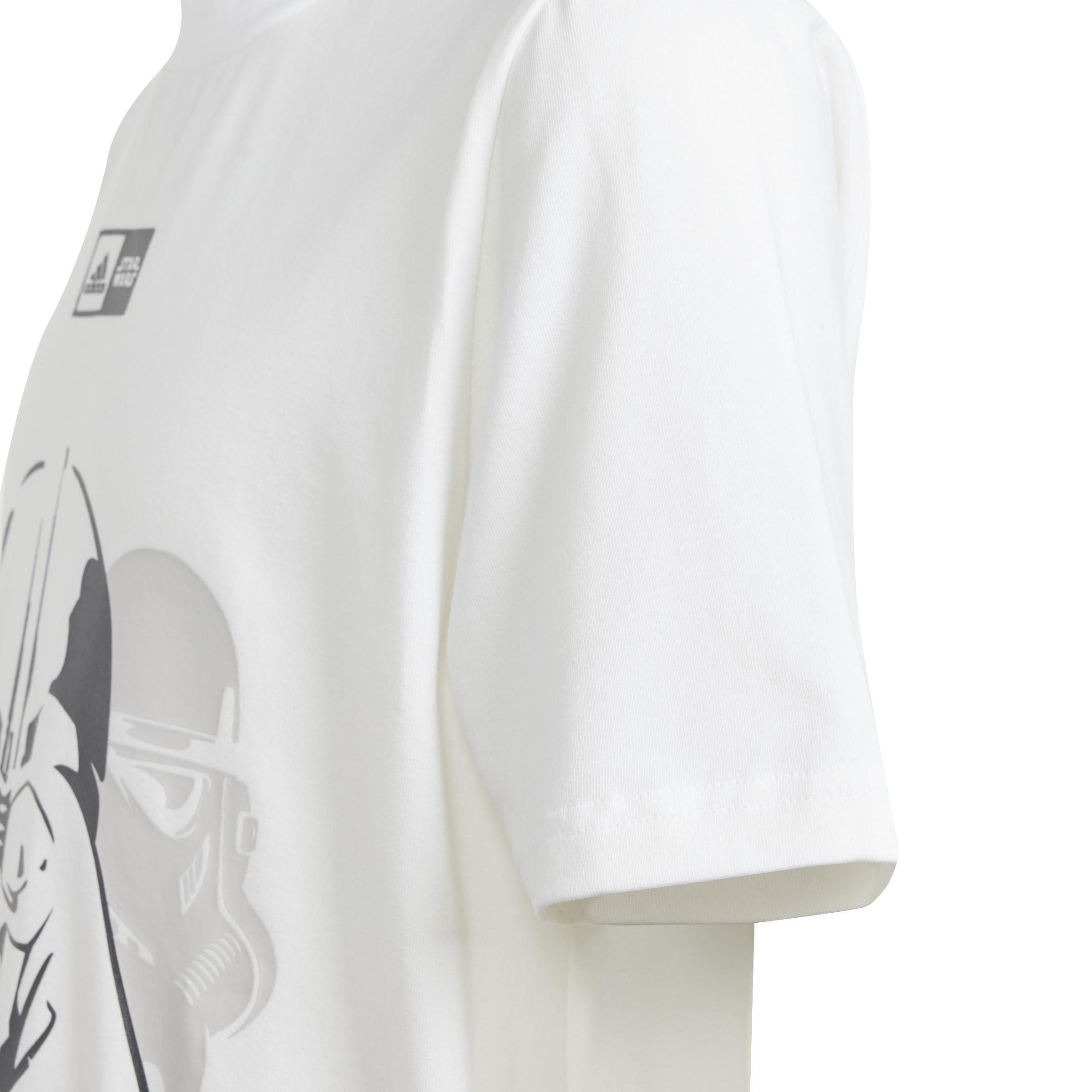 Unisex Kids Star Wars Graphic T-Shirt, White, A901_ONE, large image number 3