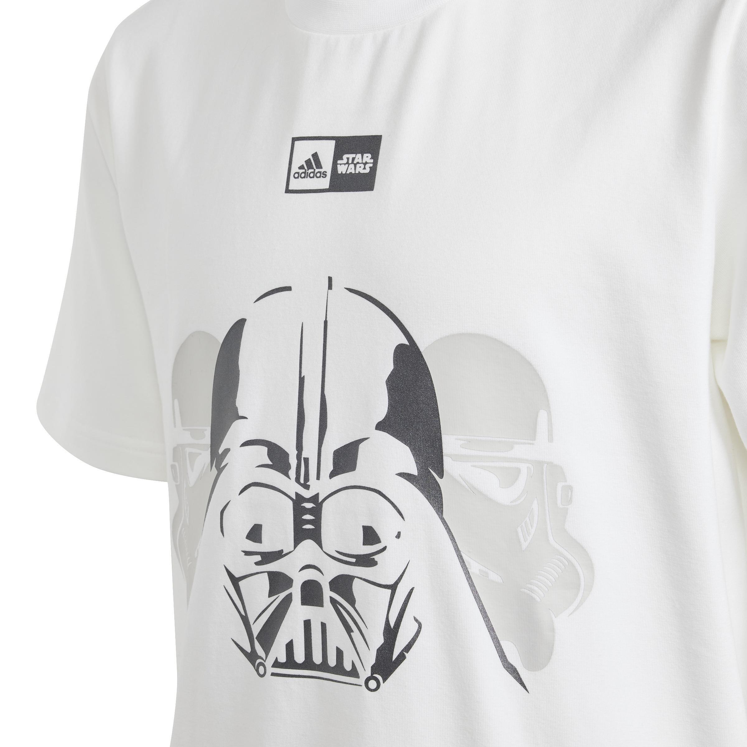 Unisex Kids Star Wars Graphic T-Shirt, White, A901_ONE, large image number 4