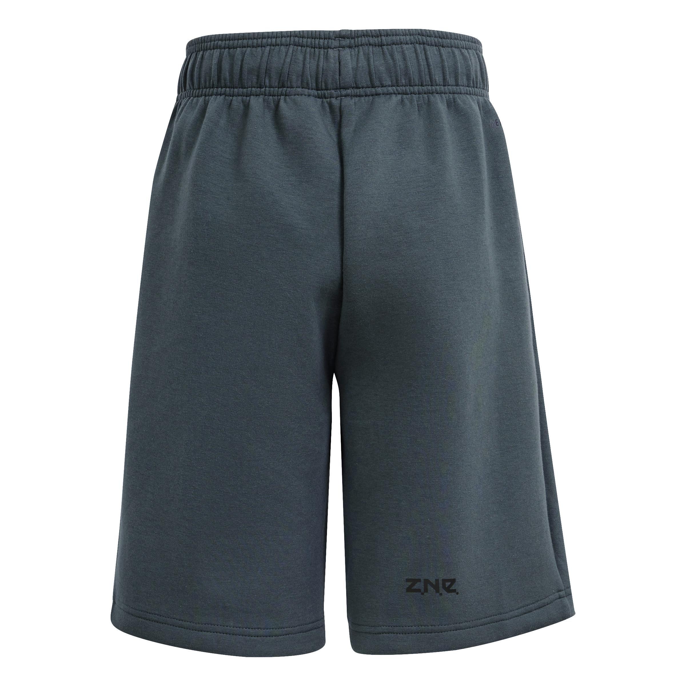 Unisex Kids Z.N.E. Doubleknit Shorts, Green, A901_ONE, large image number 2