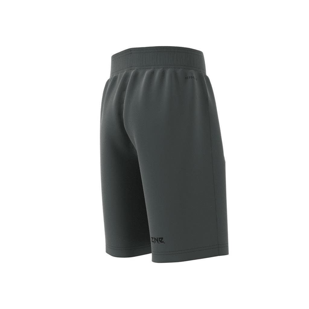 Unisex Kids Z.N.E. Doubleknit Shorts, Green, A901_ONE, large image number 7