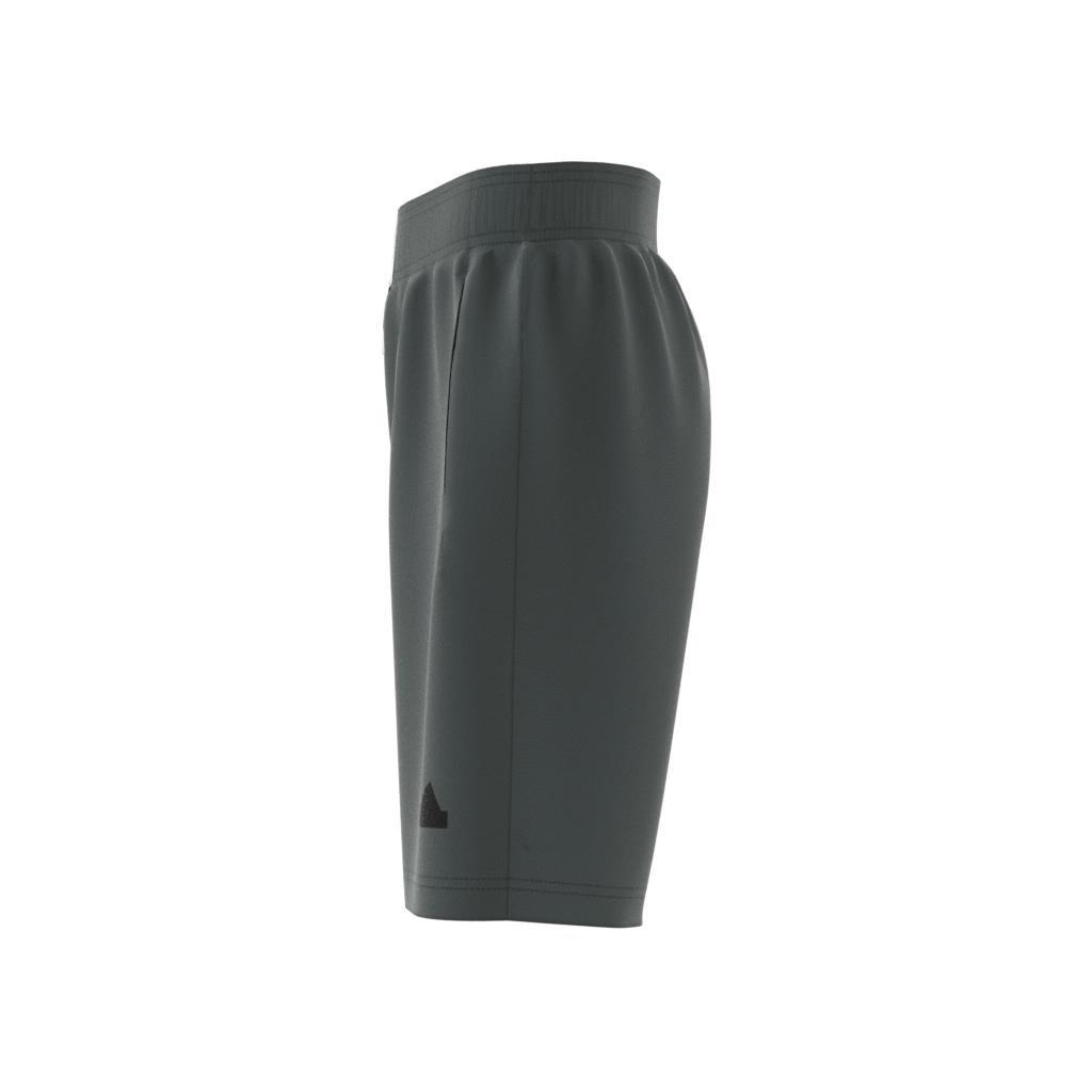 Unisex Kids Z.N.E. Doubleknit Shorts, Green, A901_ONE, large image number 10
