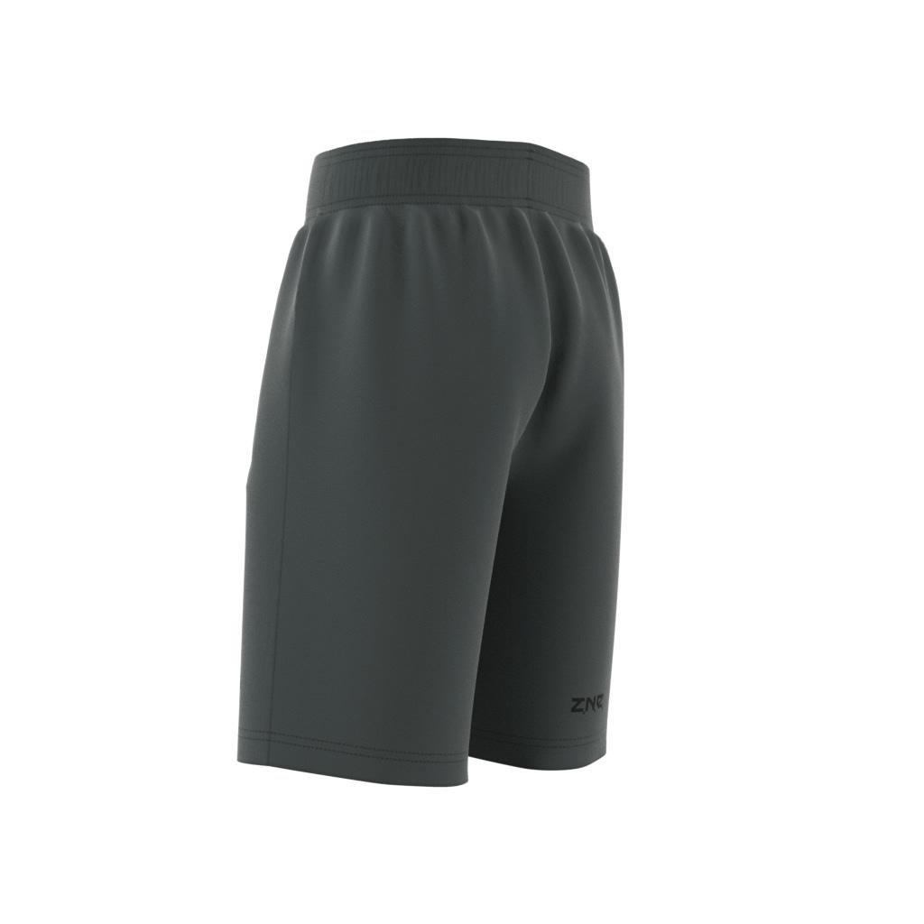 Unisex Kids Z.N.E. Doubleknit Shorts, Green, A901_ONE, large image number 13