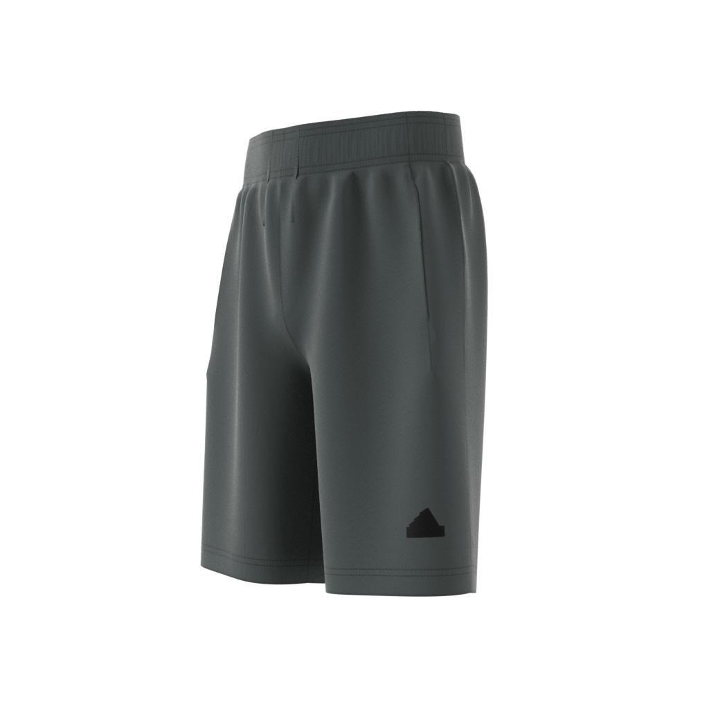 Unisex Kids Z.N.E. Doubleknit Shorts, Green, A901_ONE, large image number 14