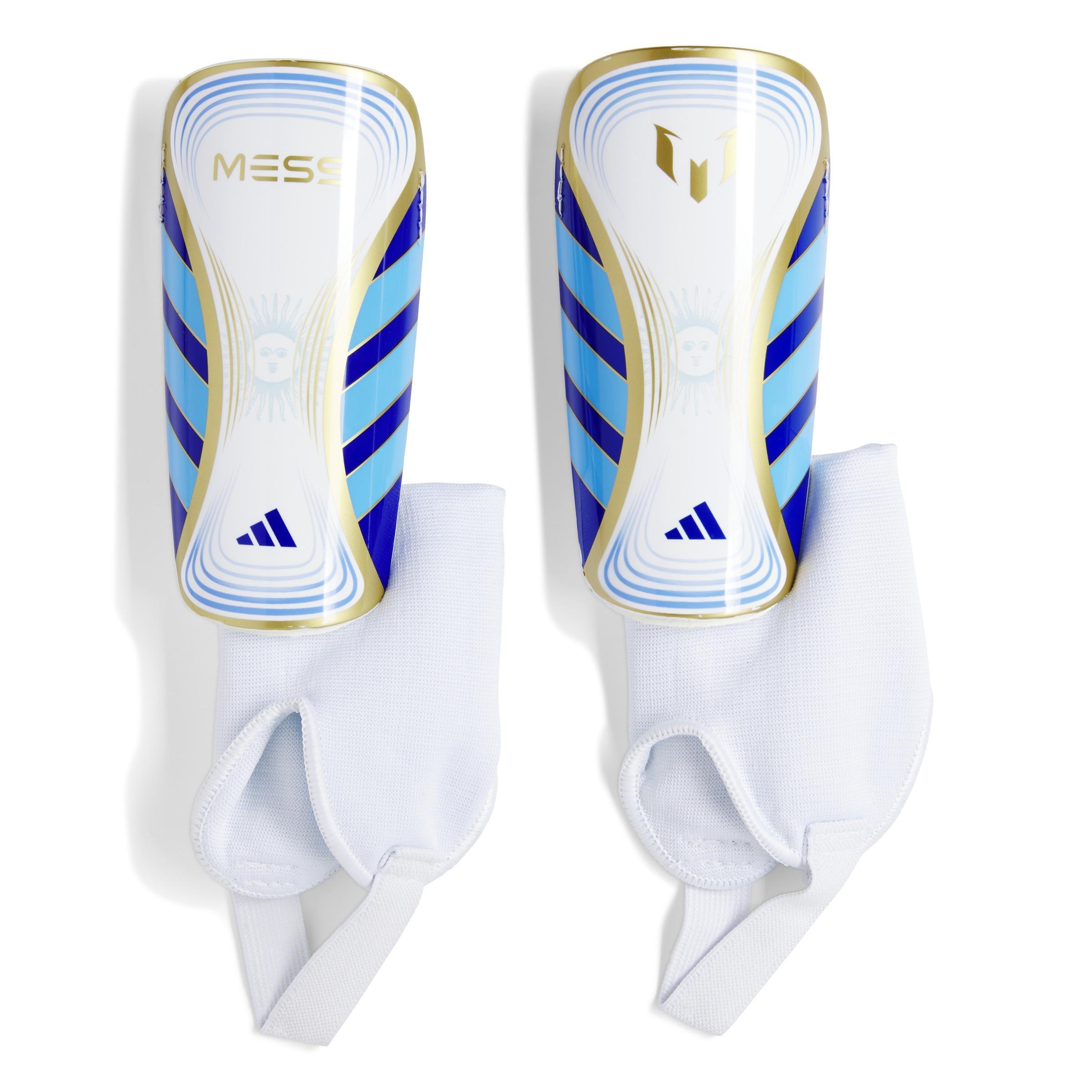 Unisex Kids Messi Match Shin Guards, White, A901_ONE, large image number 0