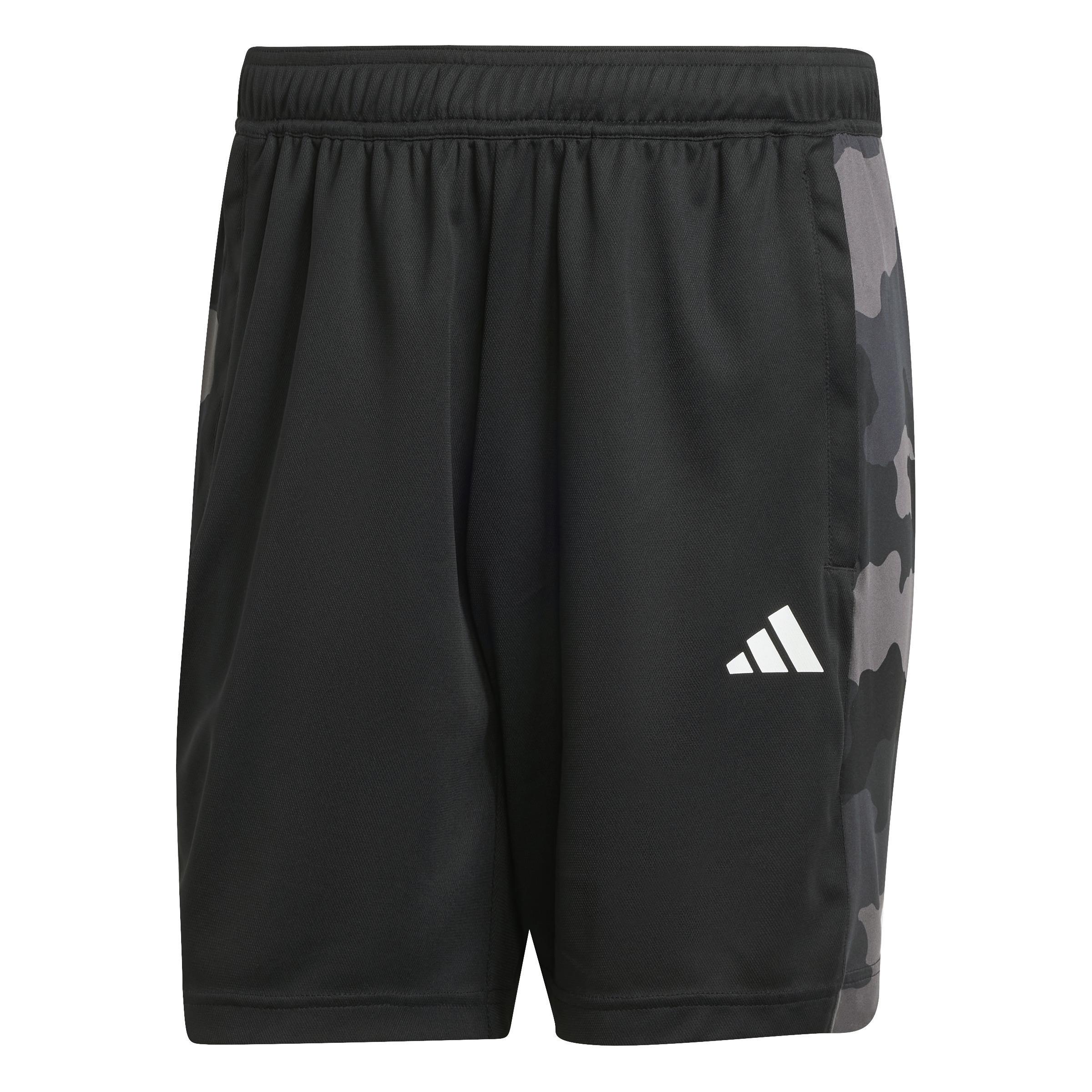 Train Essentials Camo Training Shorts, Black, A901_ONE, medium