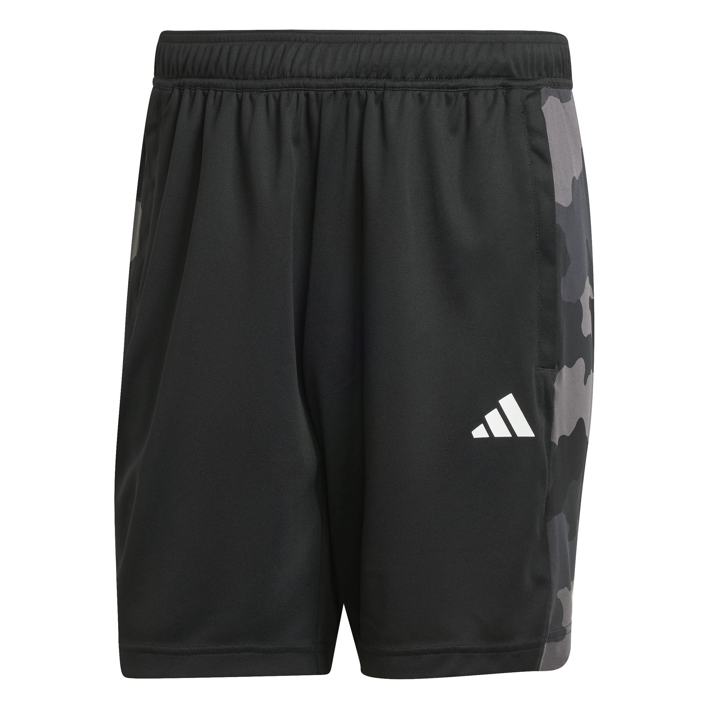Train Essentials Camo Training Shorts, Black, A901_ONE, medium