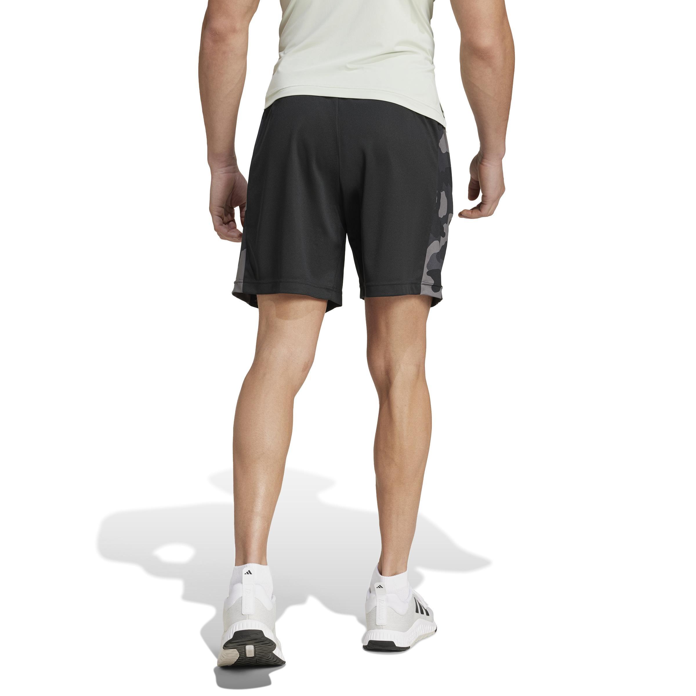 Train Essentials Camo Training Shorts, Black, , large image number 2