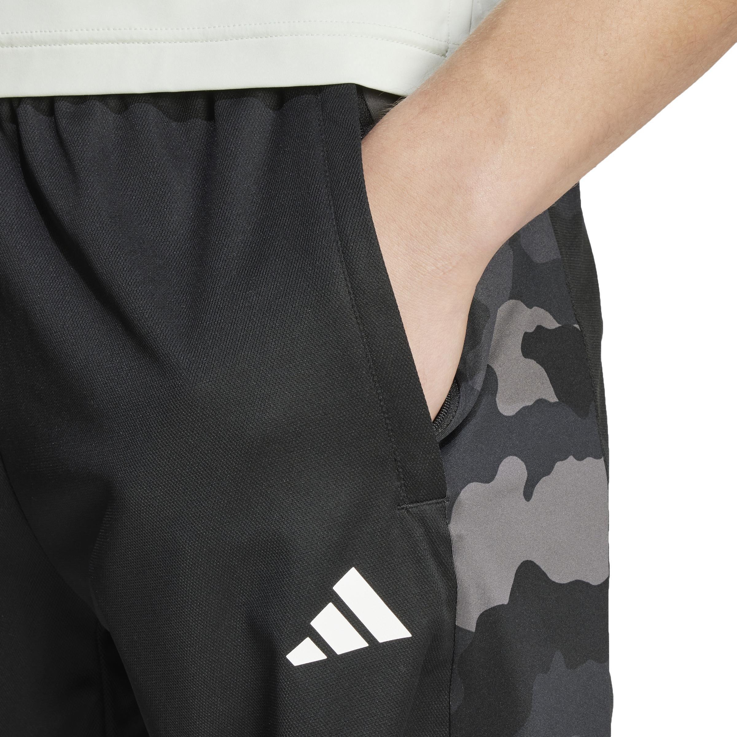 Train Essentials Camo Training Shorts, Black, , large image number 4