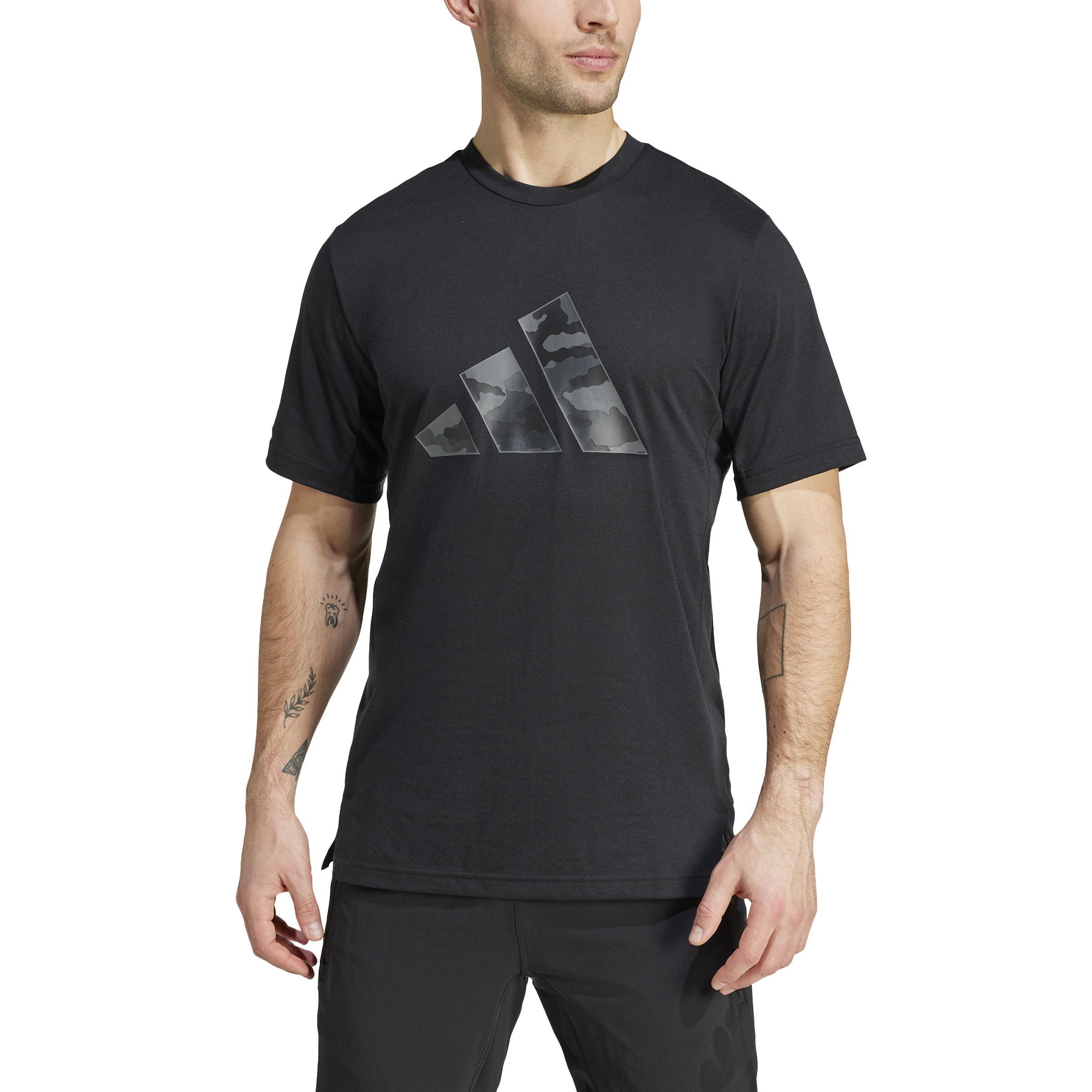 Train Essentials Camo Graphic Logo T-Shirt, Black, , large image number 1