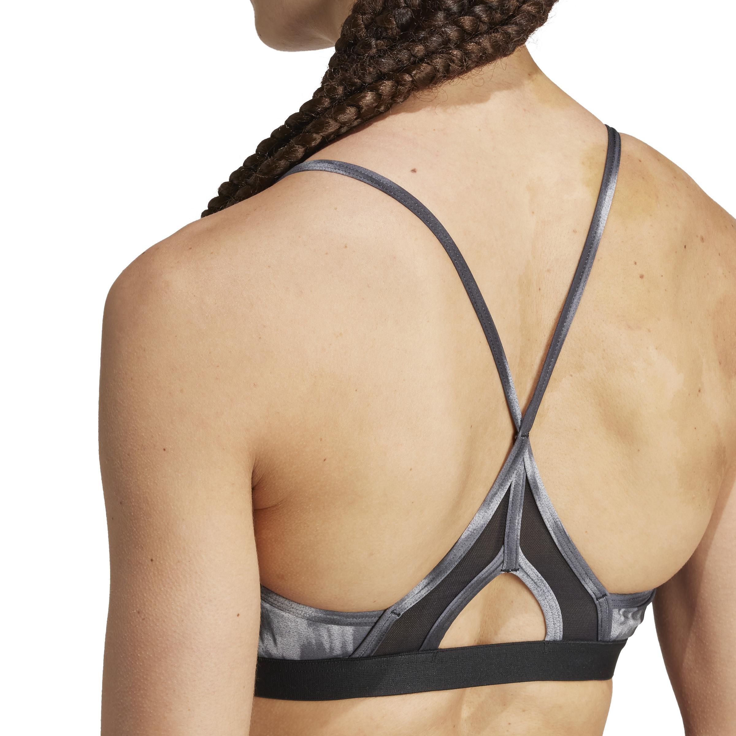 Aeroreact Training Essentials Light-Support Allover Print Bra, Grey, A901_ONE, large image number 6