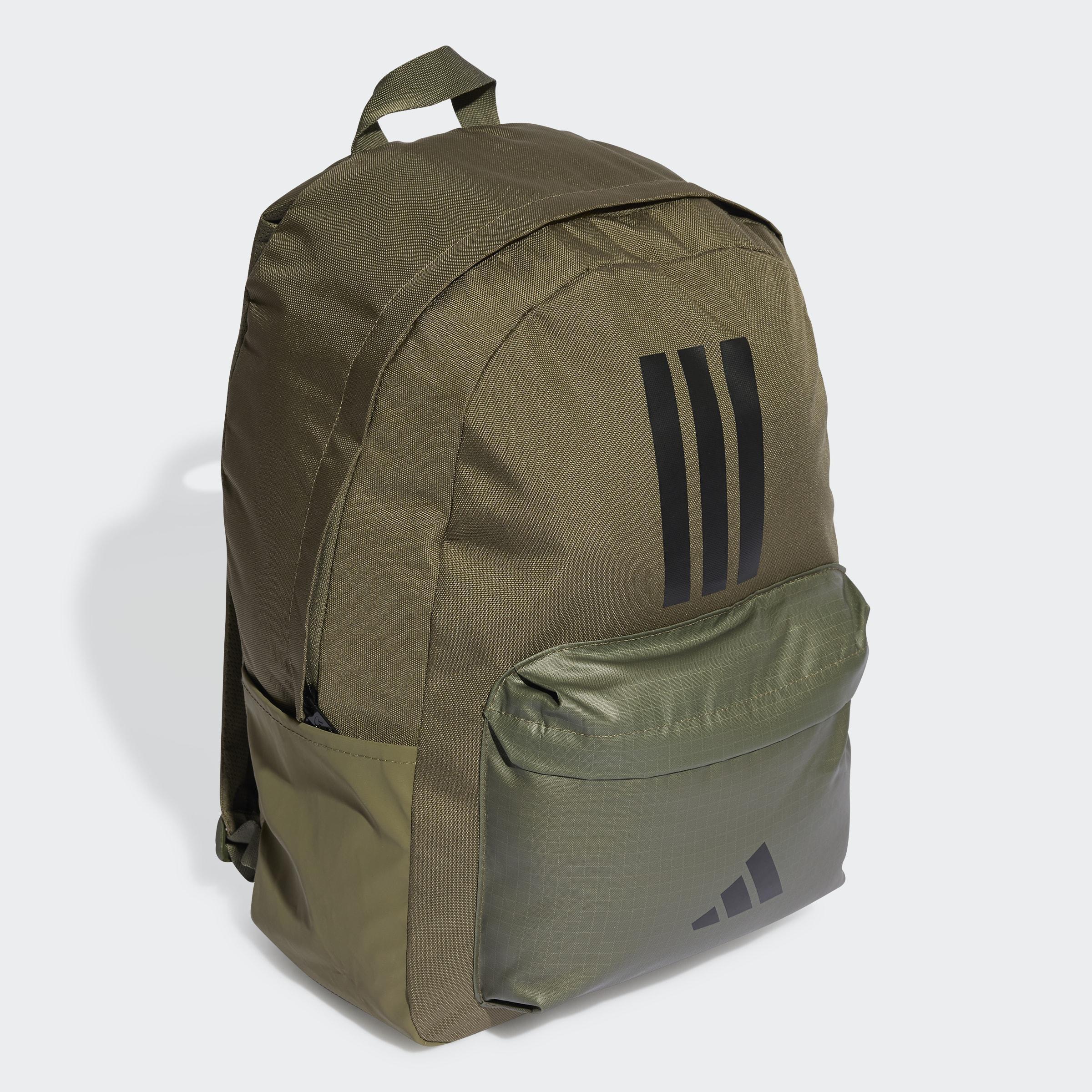 Unisex Classic Back-to-School 3-Stripes Backpack, Green, A901_ONE, large image number 0