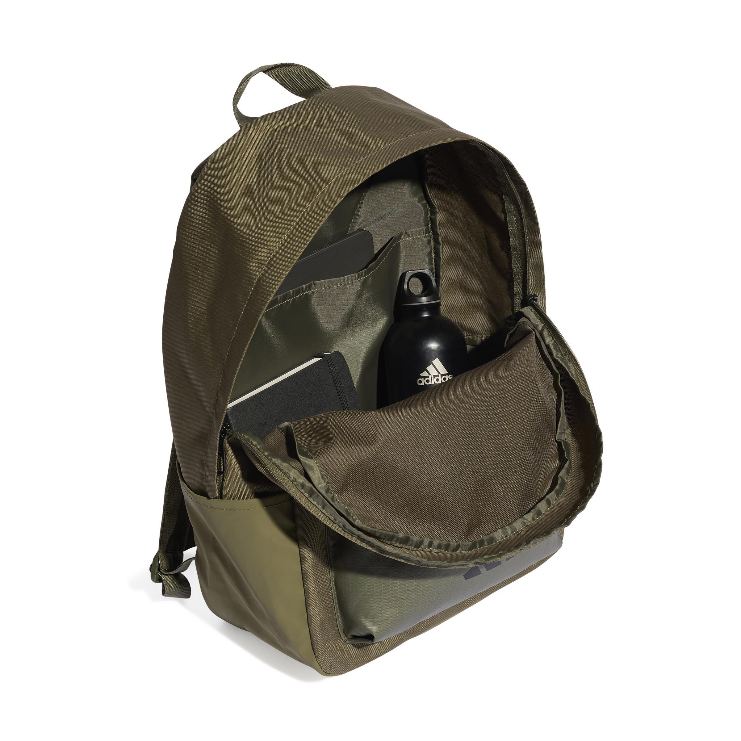 Unisex Classic Back-to-School 3-Stripes Backpack, Green, A901_ONE, large image number 1