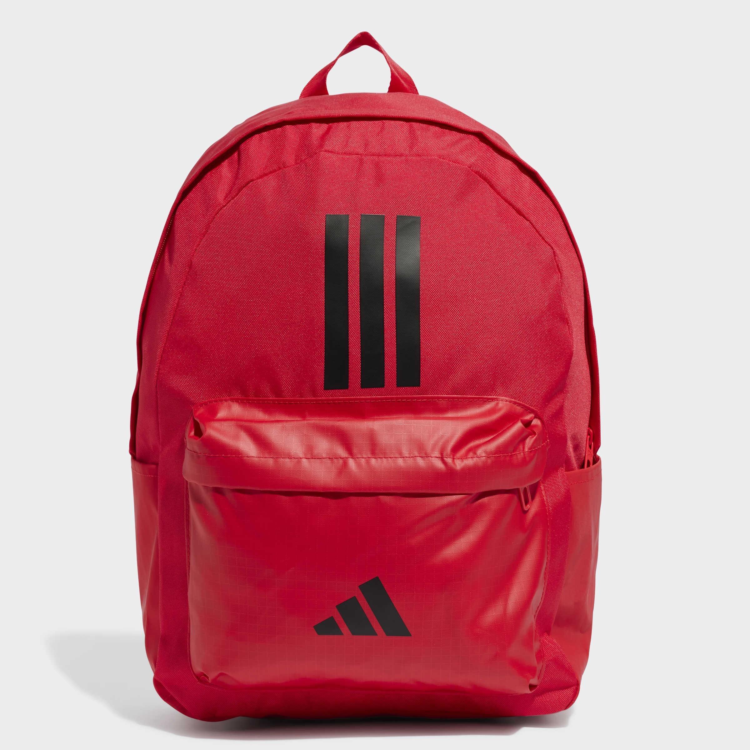 Unisex Classic Back-to-School 3-Stripes Backpack, Red, A901_ONE, large image number 2