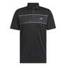 Men Chest Stripe Polo Shirt, Black, A901_ONE, thumbnail image number 0