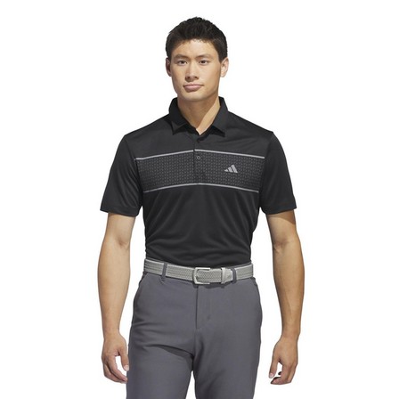 Men Chest Stripe Polo Shirt, Black, A901_ONE, large image number 6