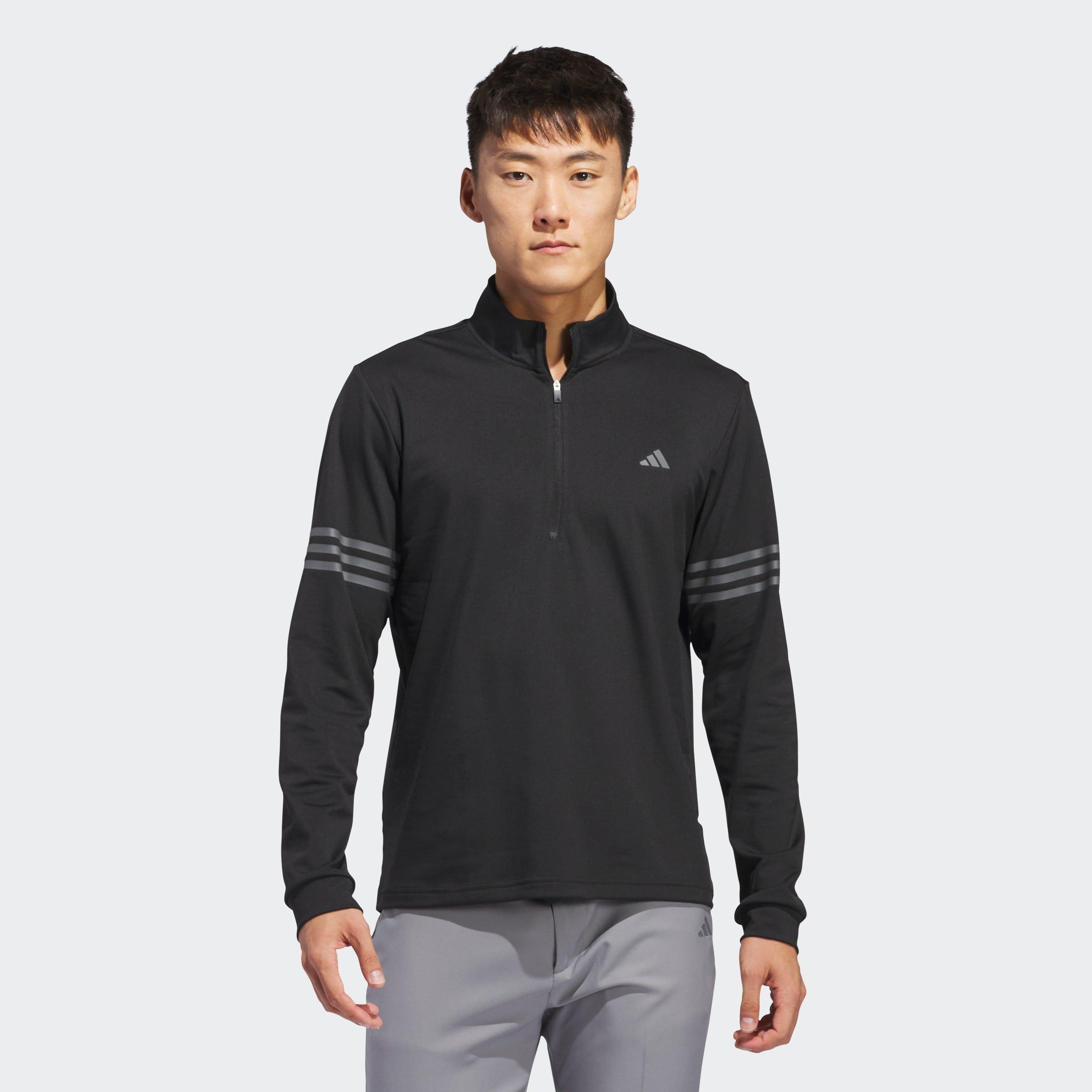 Adi 3-Stripes Half-Zip Top, Black, A901_ONE, large image number 1
