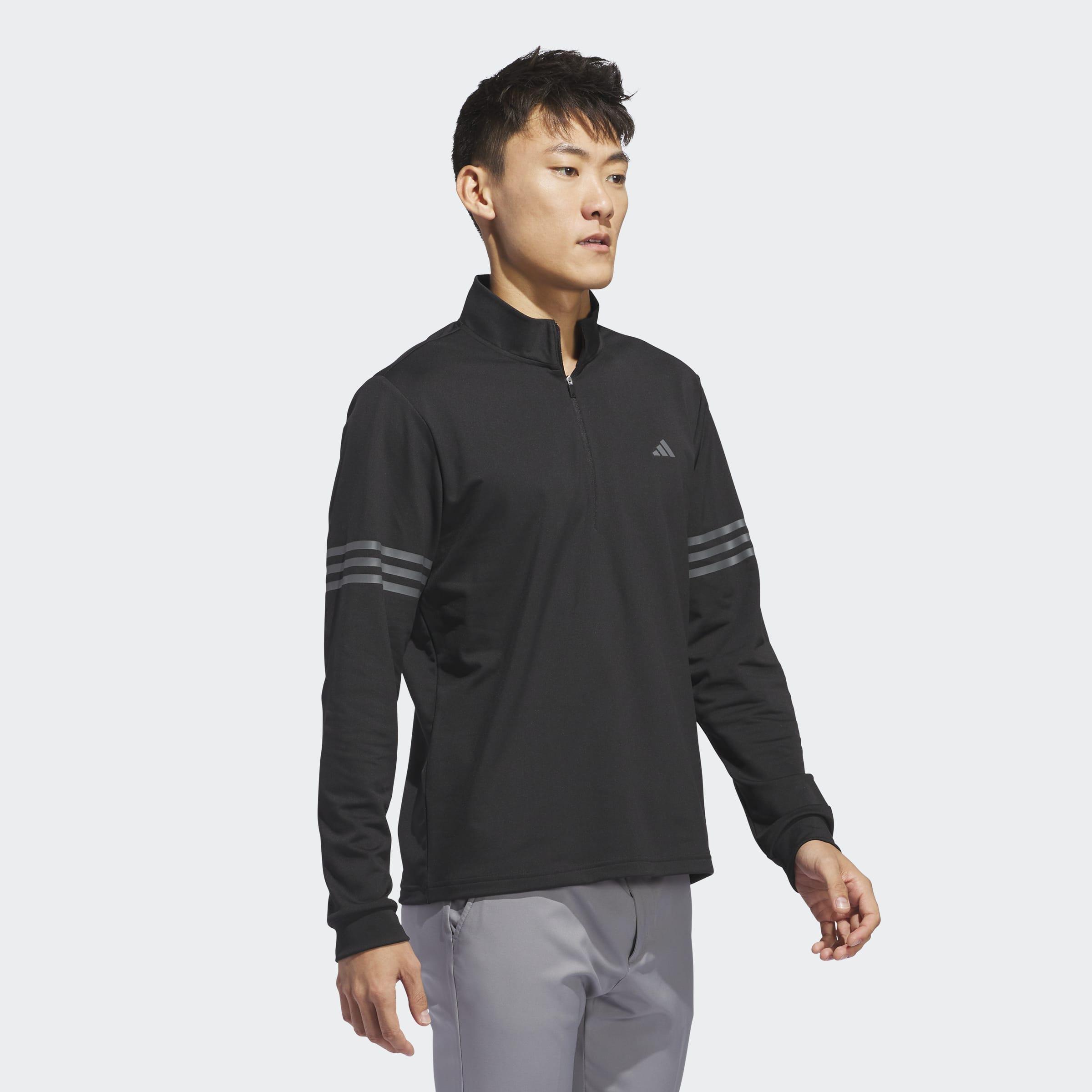 Adi 3-Stripes Half-Zip Top, Black, A901_ONE, large image number 3