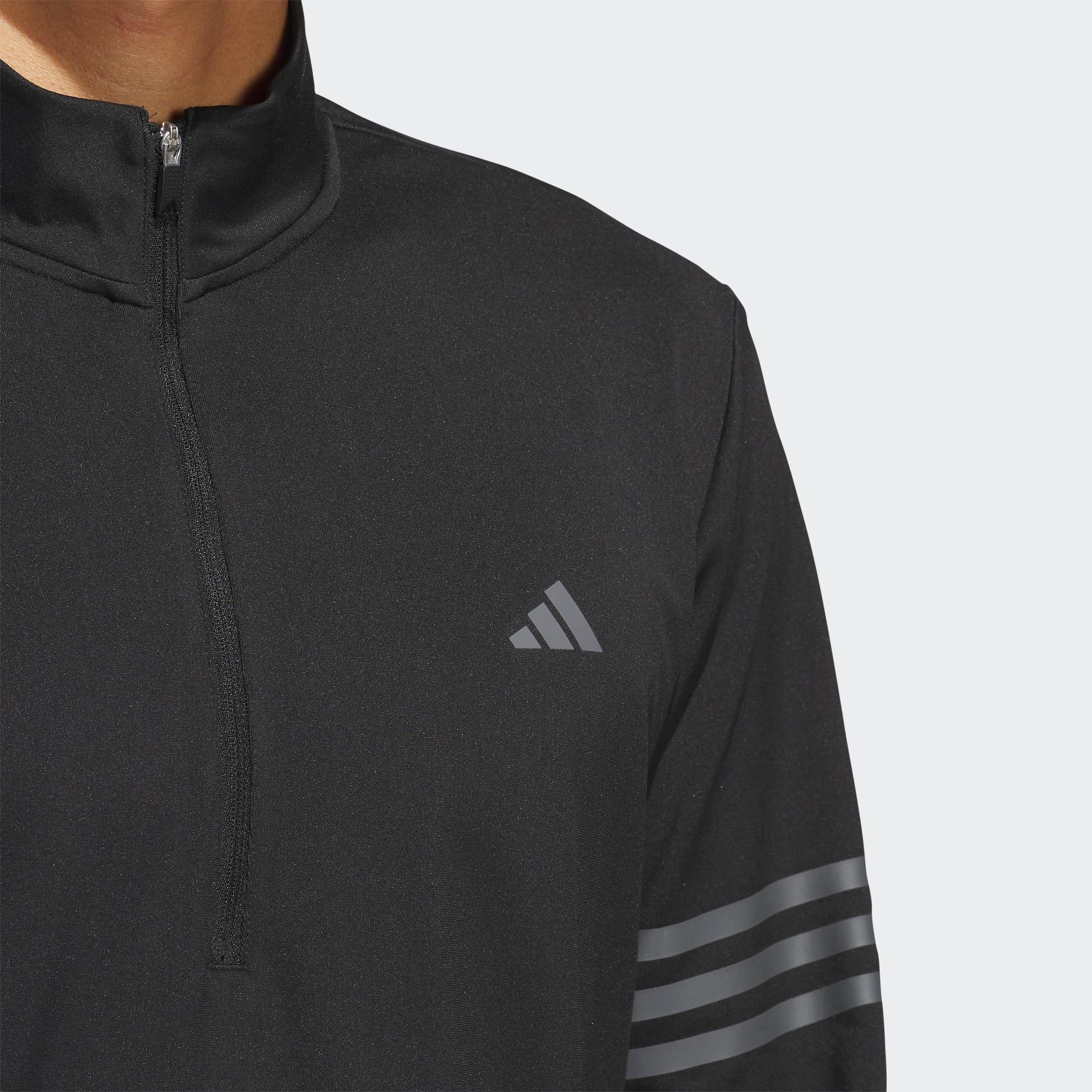 Adi 3-Stripes Half-Zip Top, Black, A901_ONE, large image number 4