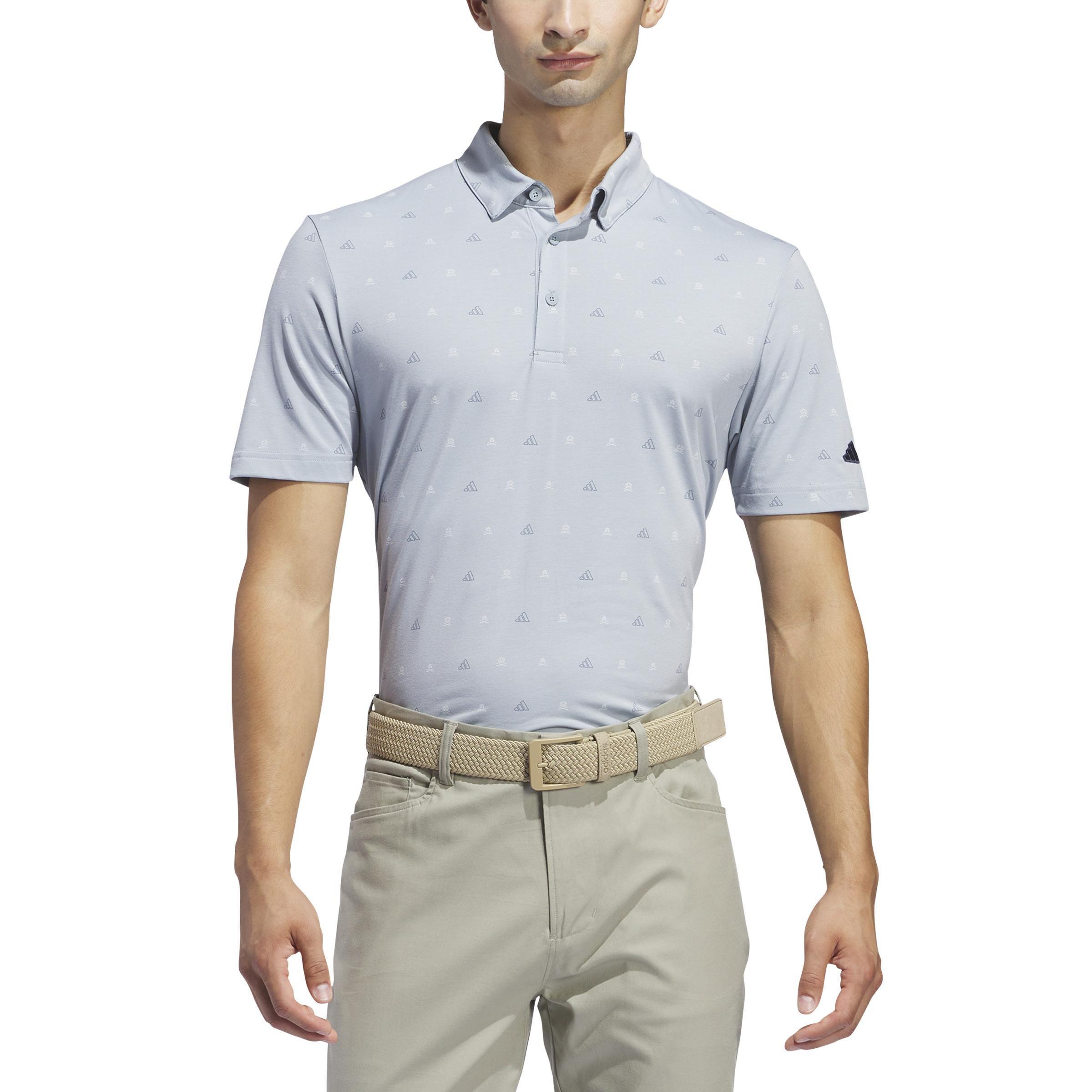 Go-To Mini-Crest Print Polo Shirt, Grey, A901_ONE, large image number 1