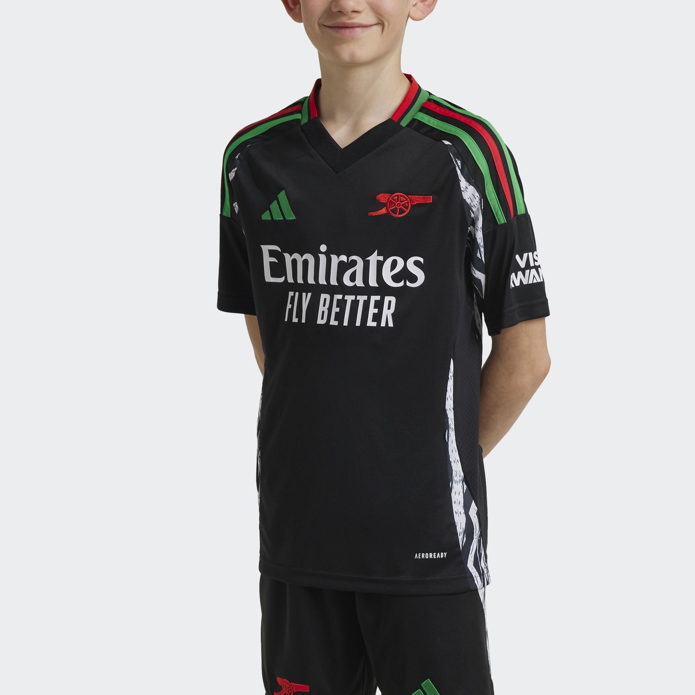 Kids Arsenal 24/25 Away Jersey, Black, A901_ONE, large image number 3