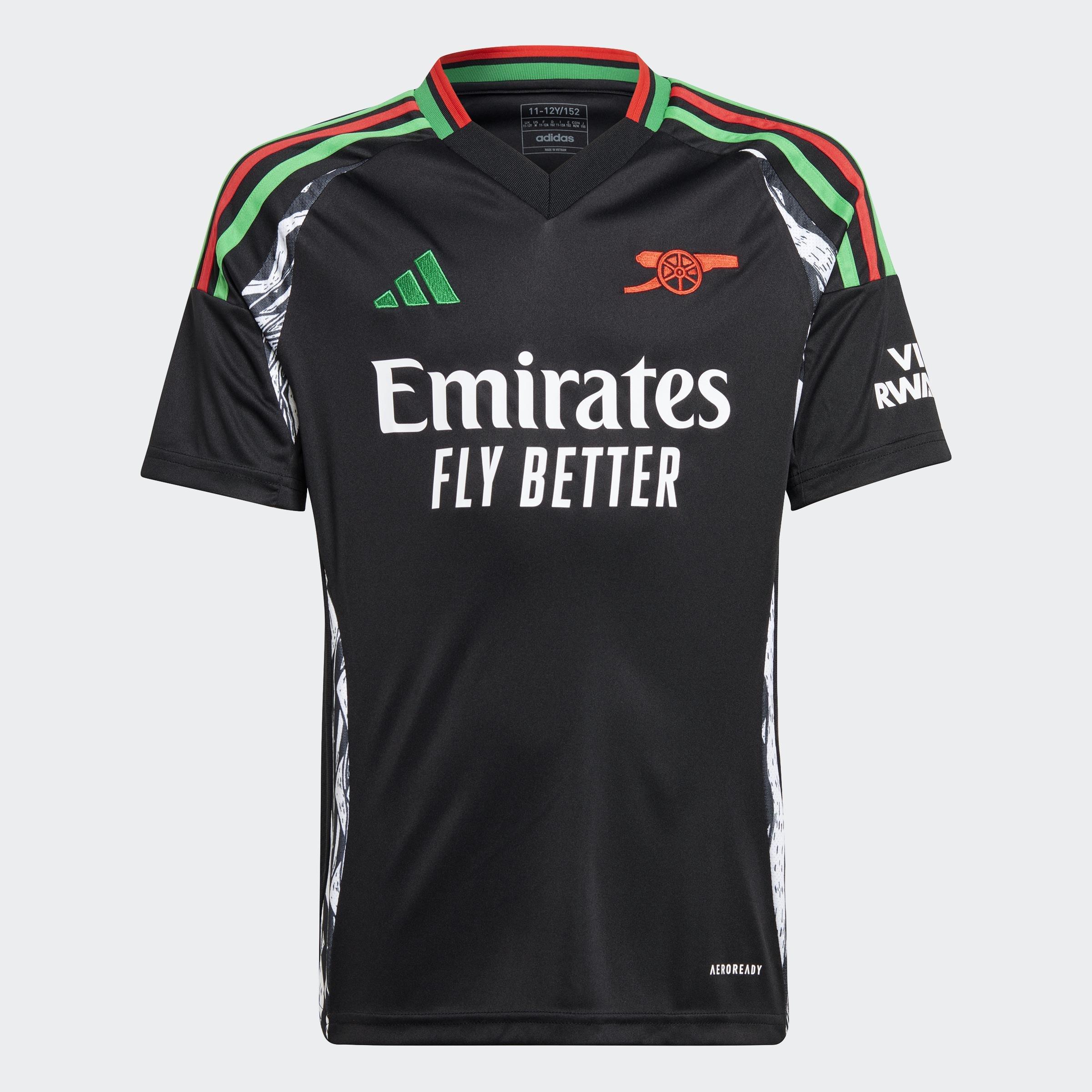 Kids Arsenal 24/25 Away Jersey, Black, A901_ONE, large image number 4