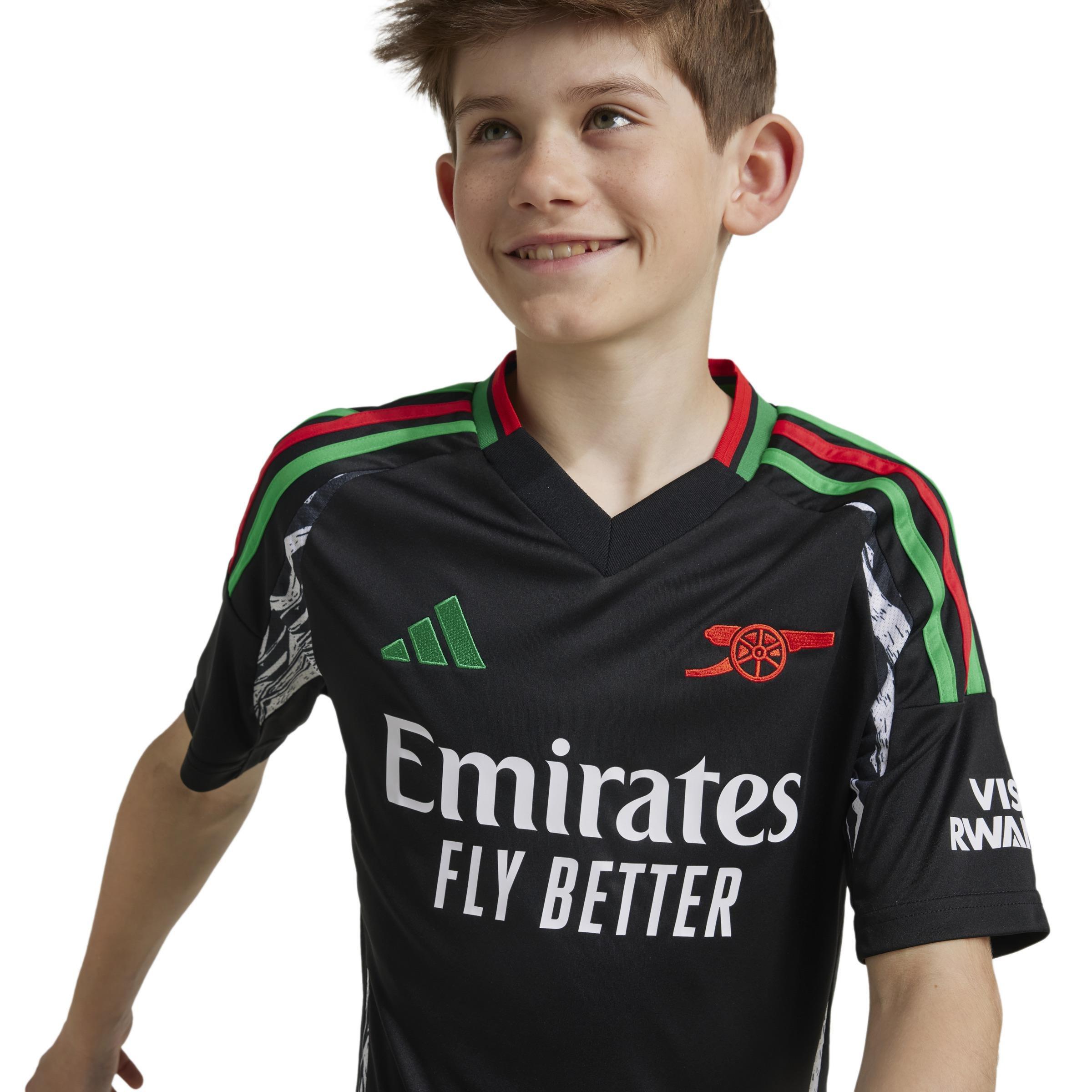 Kids Arsenal 24/25 Away Jersey, Black, A901_ONE, large image number 9