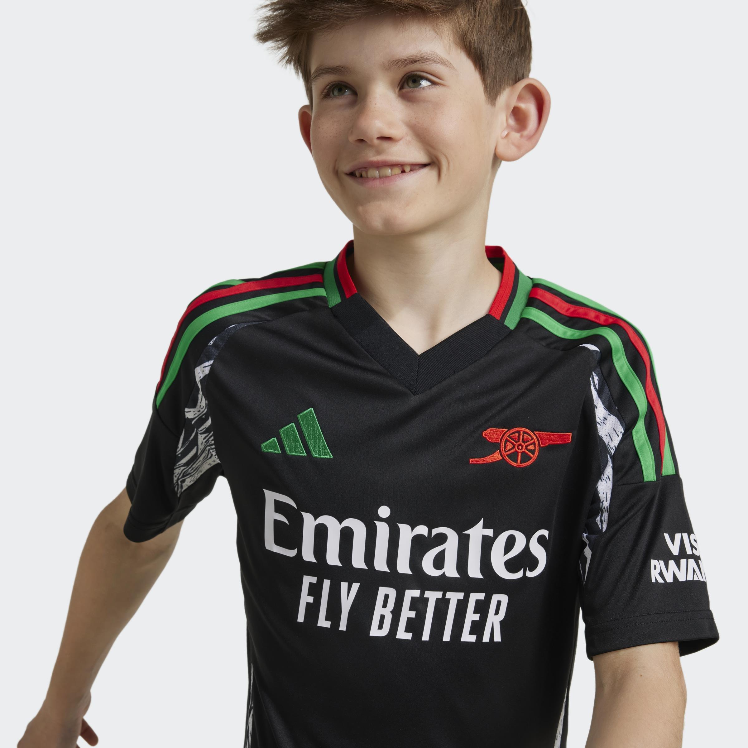 Kids Arsenal 24/25 Away Jersey, Black, A901_ONE, large image number 12