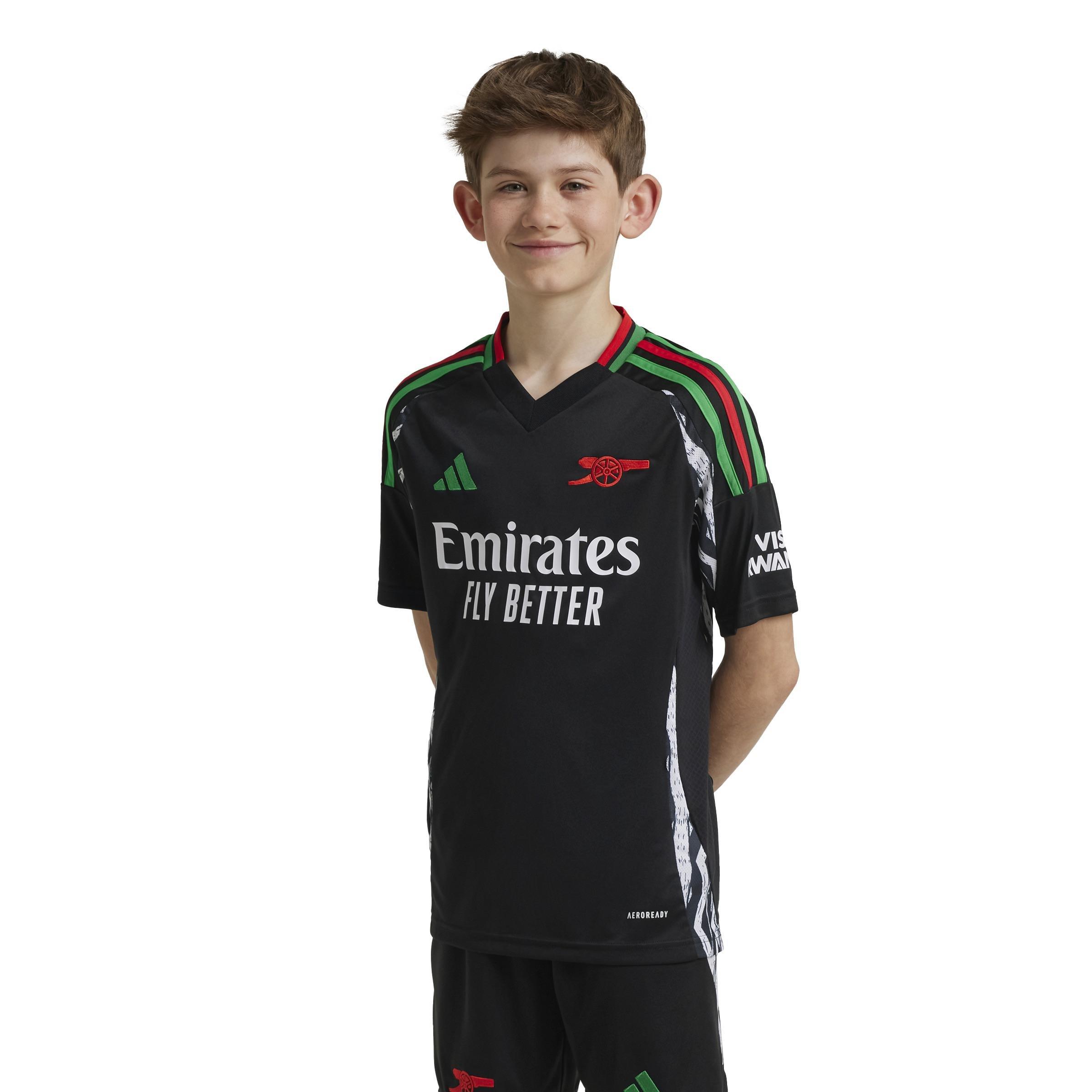 Kids Arsenal 24/25 Away Jersey, Black, A901_ONE, large image number 13