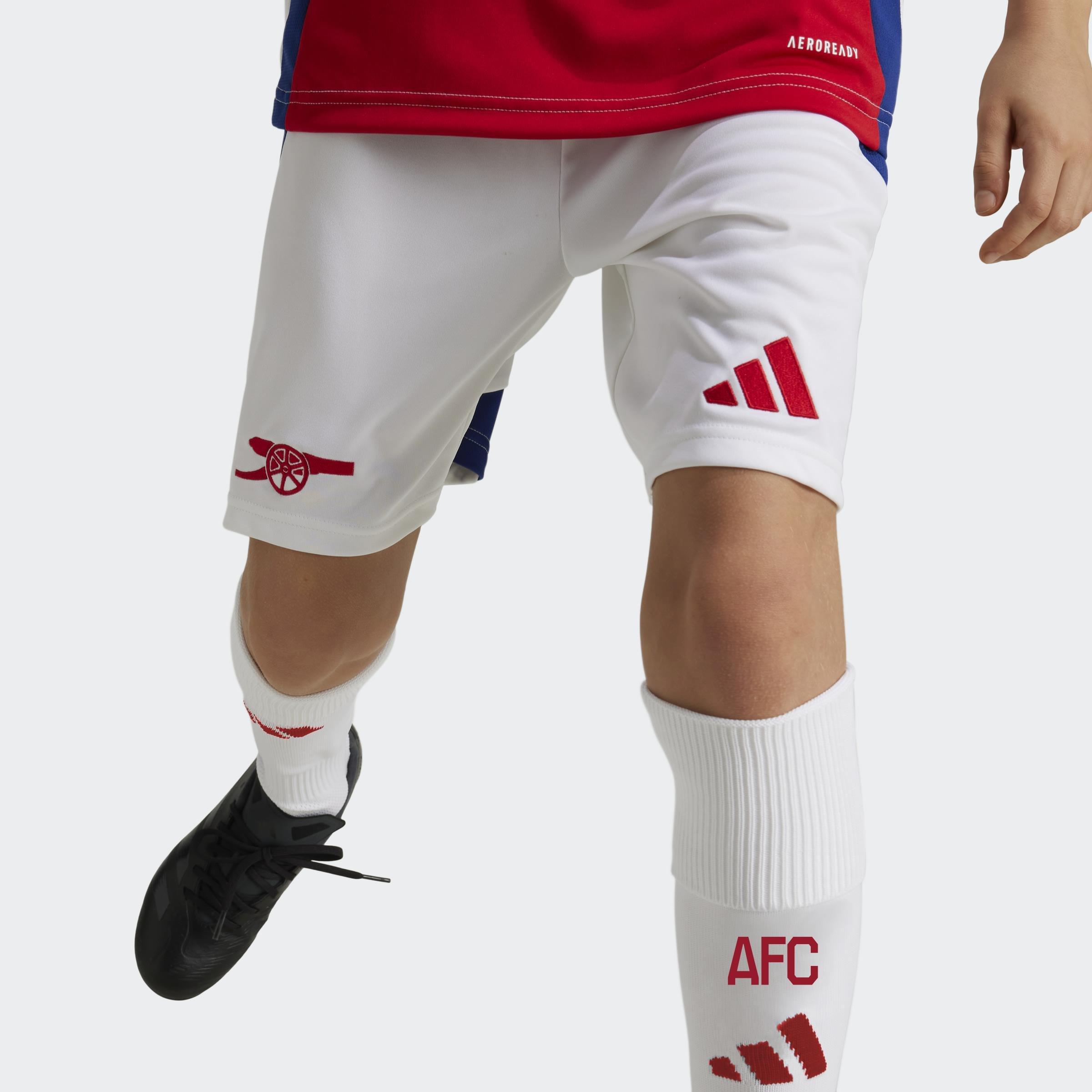 Kids Arsenal 24/25 Home Shorts, White, A901_ONE, large image number 3