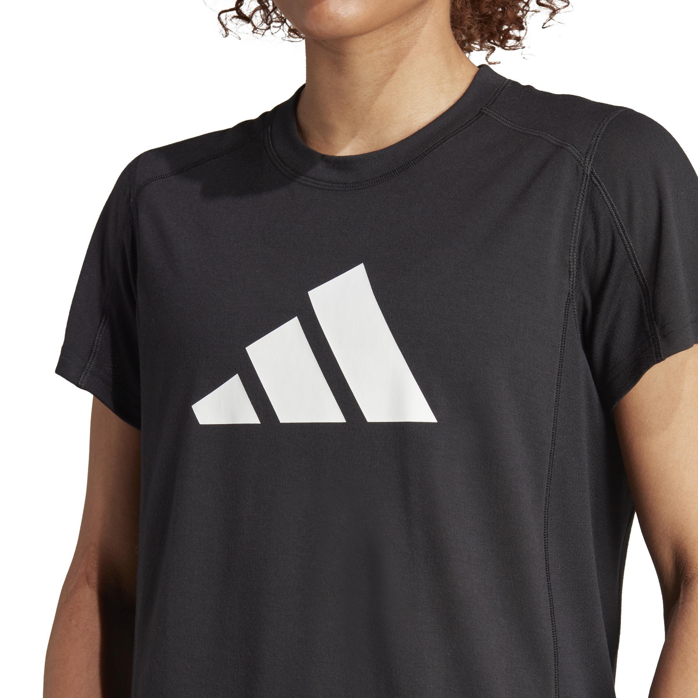 Train Essentials Big Performance Logo Training T-Shirt, Black, A901_ONE, large image number 3