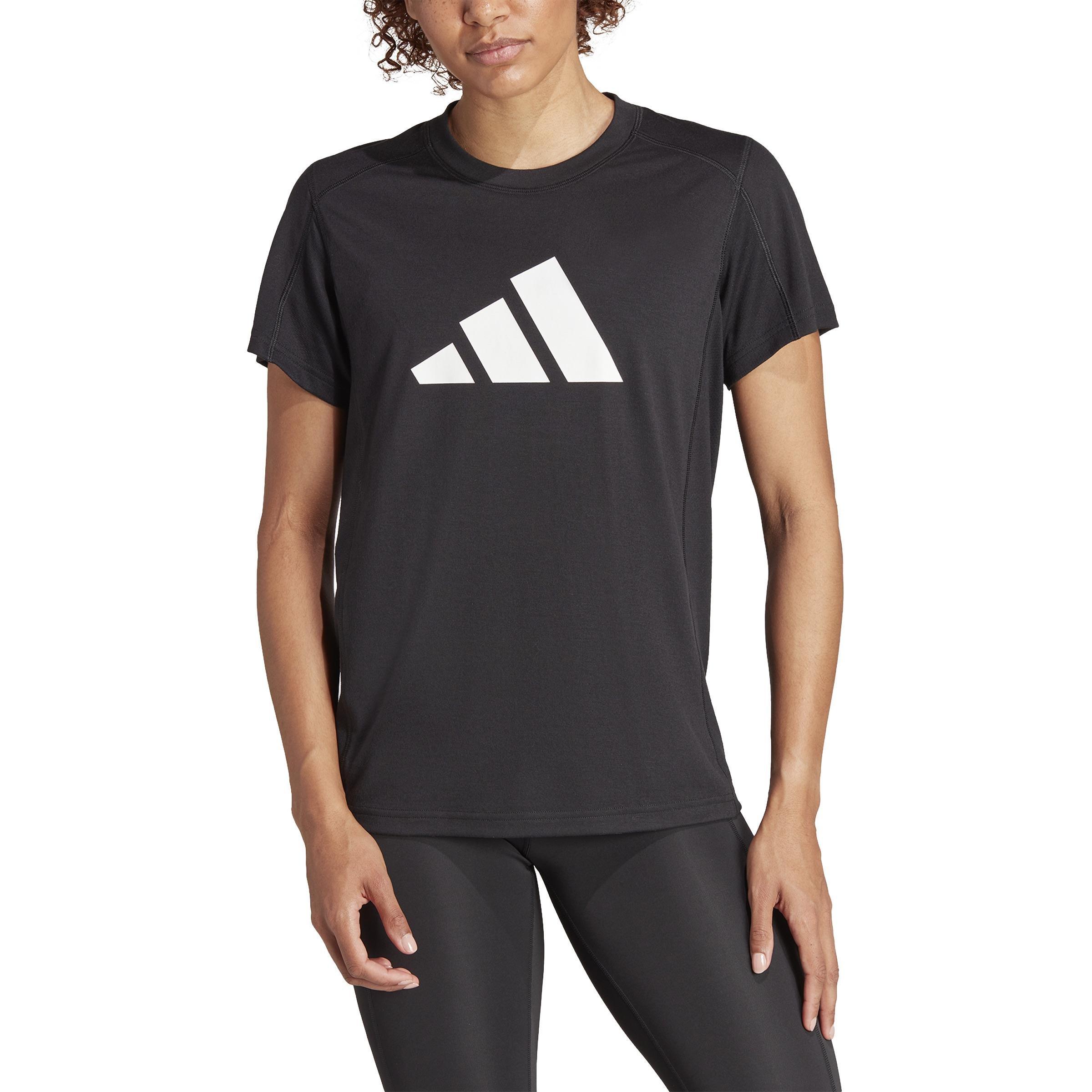 Train Essentials Big Performance Logo Training T-Shirt, Black, A901_ONE, large image number 5