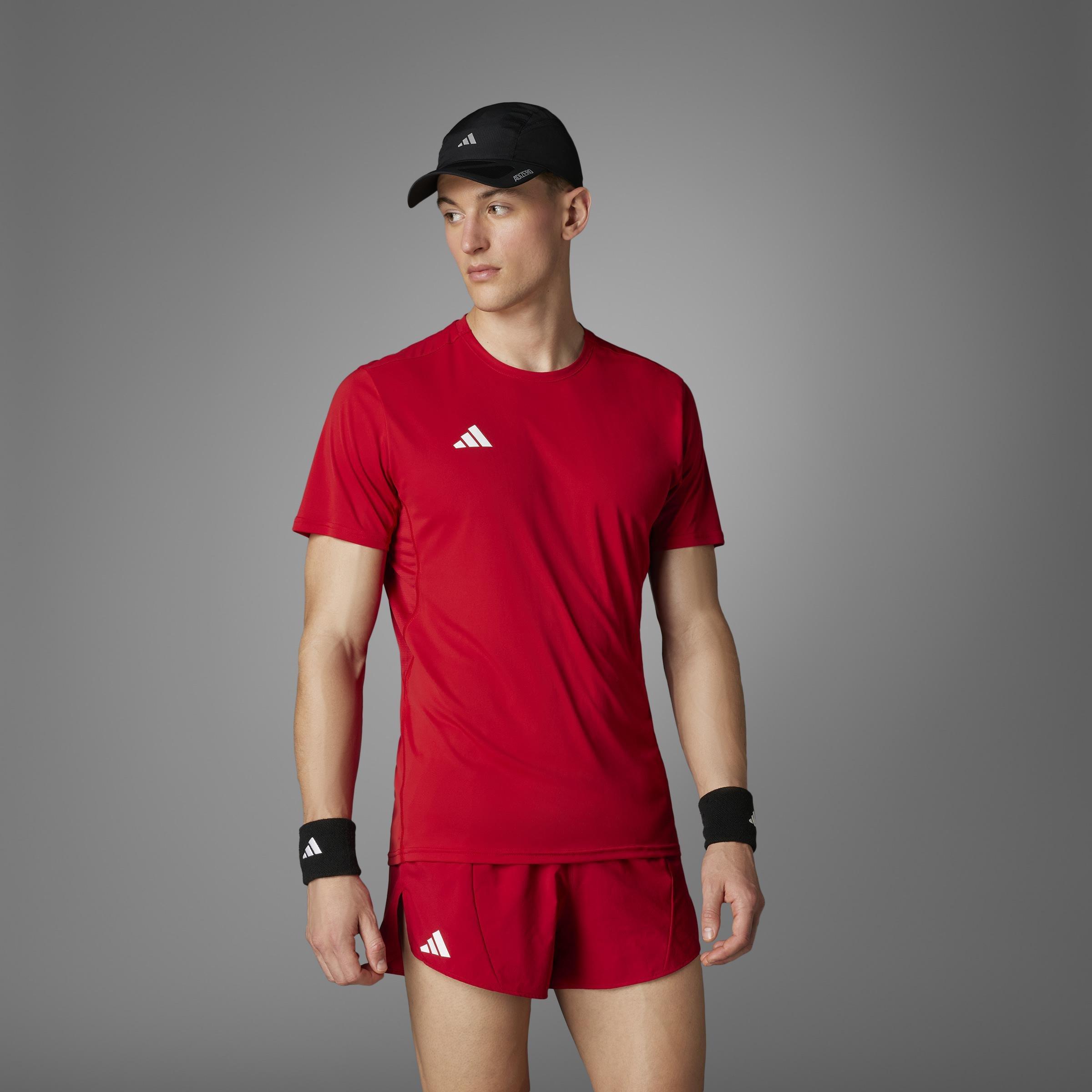 Adizero Essentials Running T-Shirt, Red, A901_ONE, large image number 10