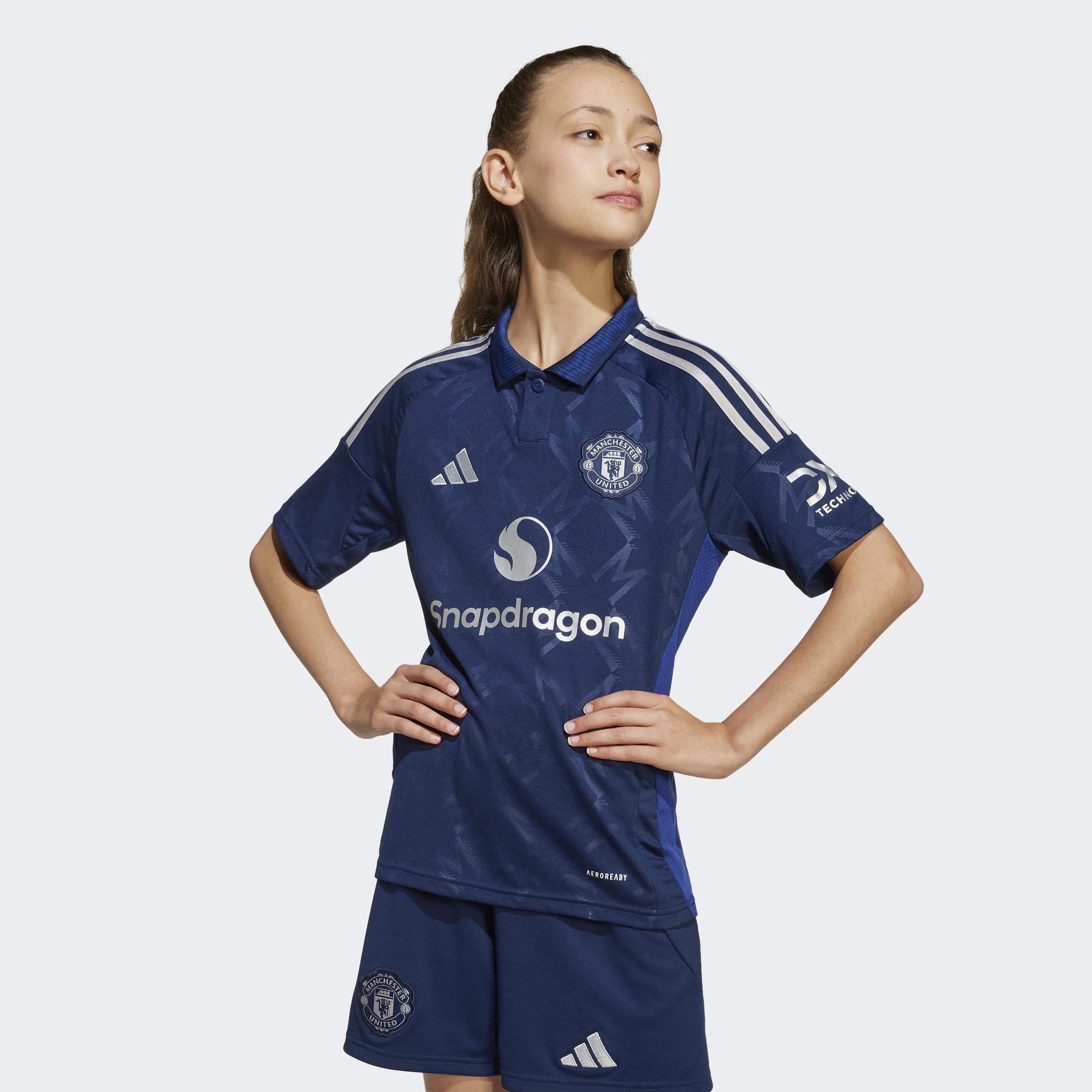 Kids Unisex Manchester United 24/25 Away Jersey, Blue, A901_ONE, large image number 7