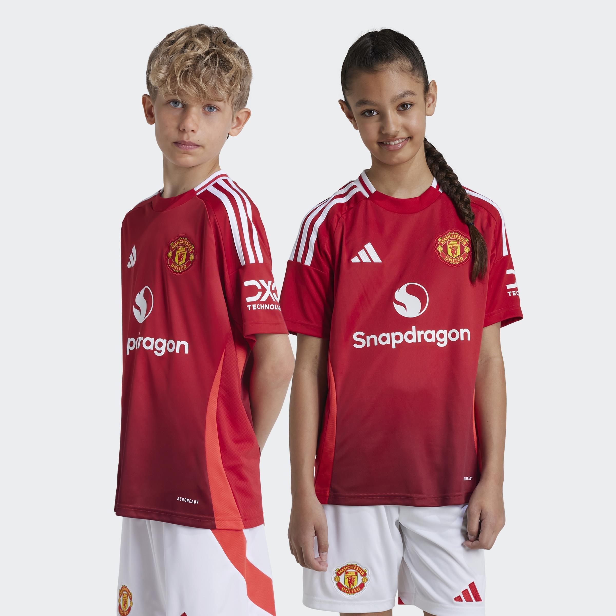 Kids Unisex Manchester United 24/25 Home Jersey, Red, A901_ONE, large image number 5