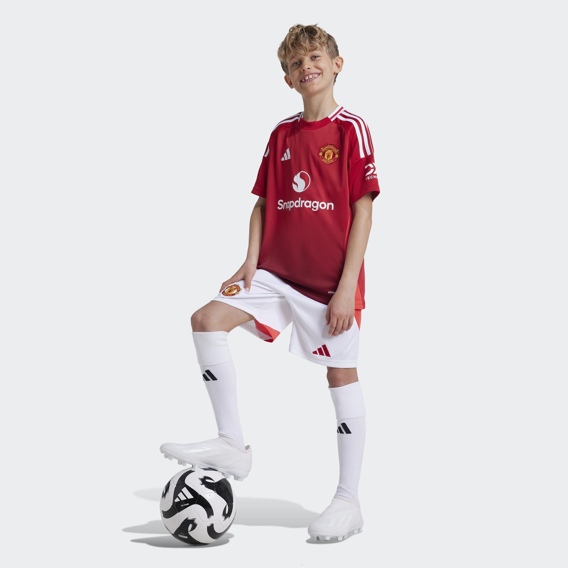Unisex Kids Manchester United 24/25 Home Jersey, Red, A901_ONE, large image number 6