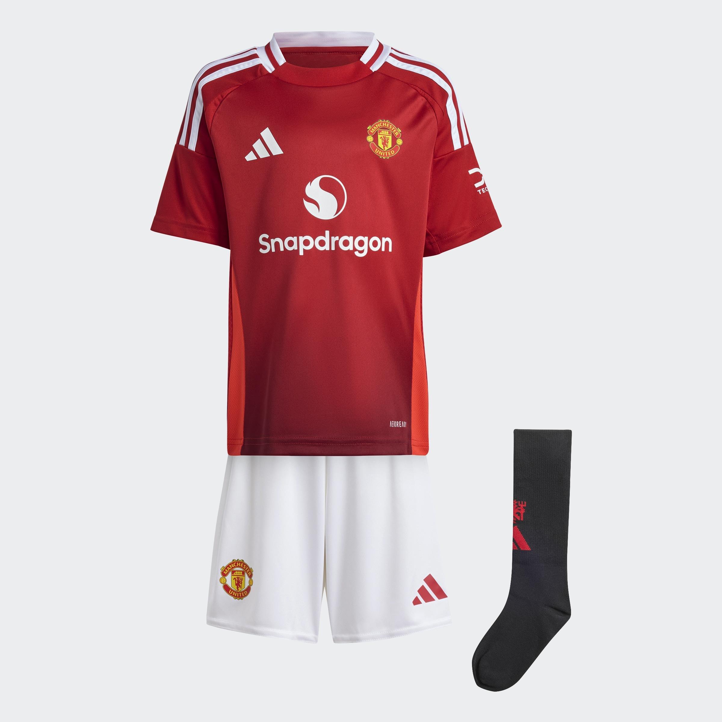 Unisex Kids Manchester United 24/25 Home Mini Kit, Red, A901_ONE, large image number 0