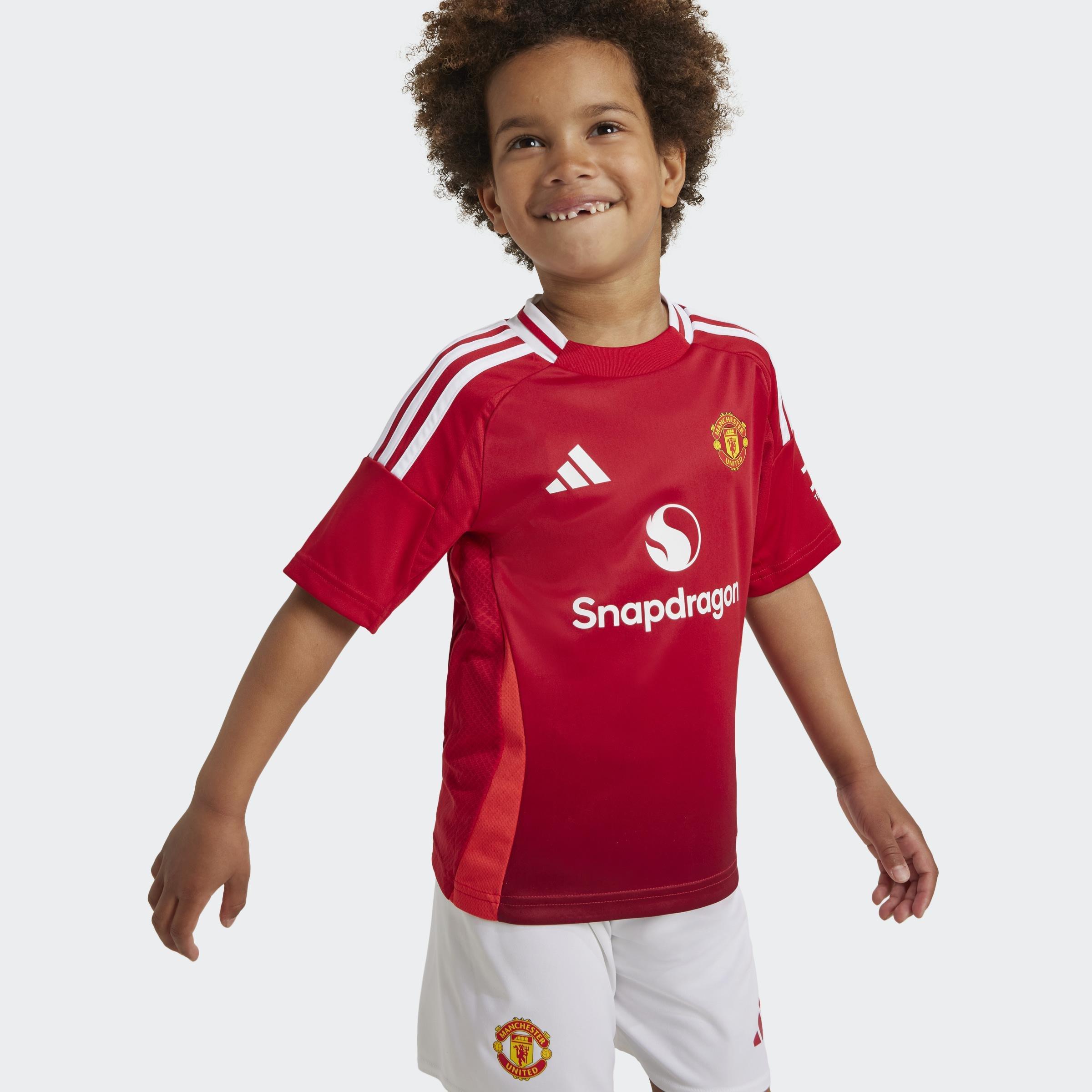 Unisex Kids Manchester United 24/25 Home Mini Kit, Red, A901_ONE, large image number 4