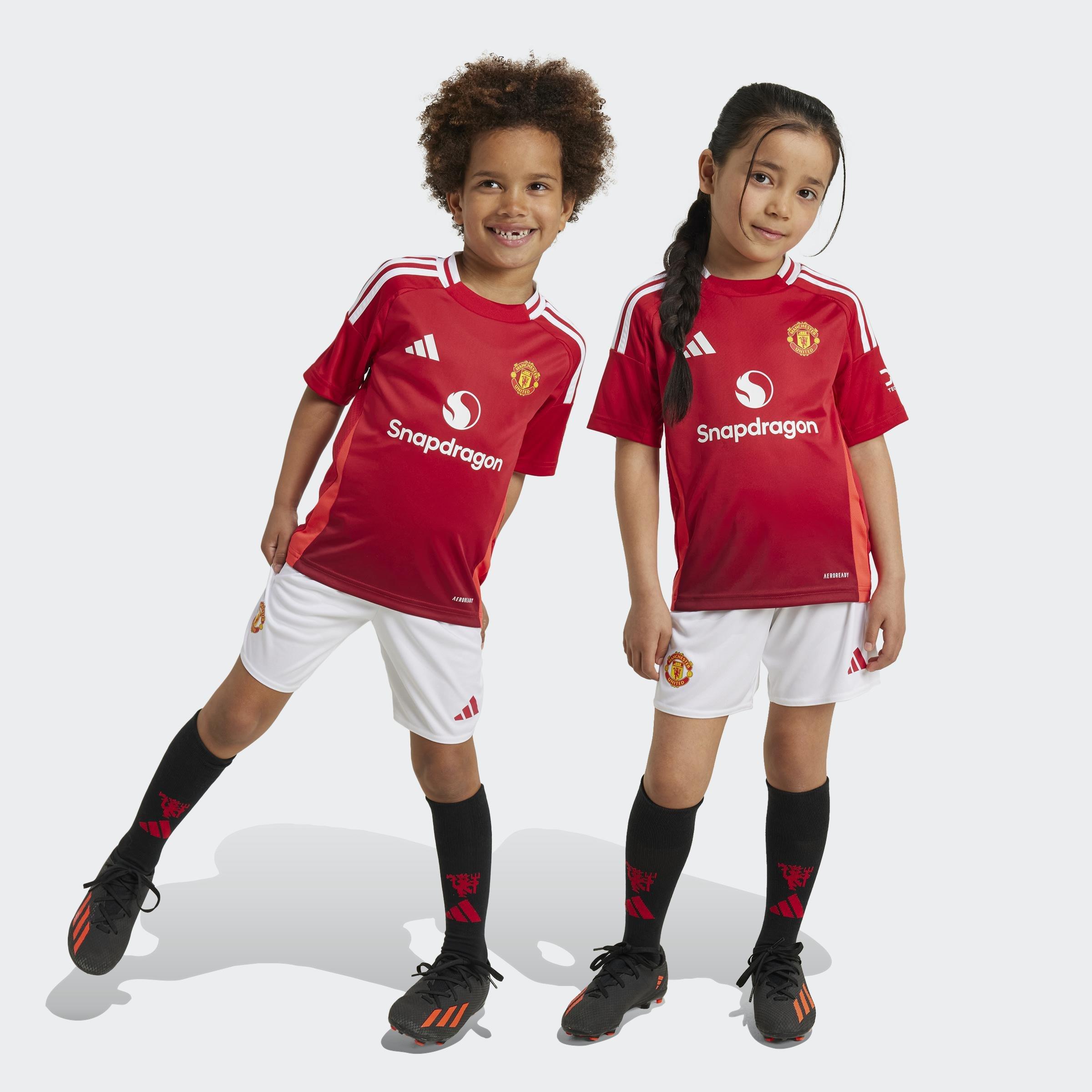 Unisex Kids Manchester United 24/25 Home Mini Kit, Red, A901_ONE, large image number 7