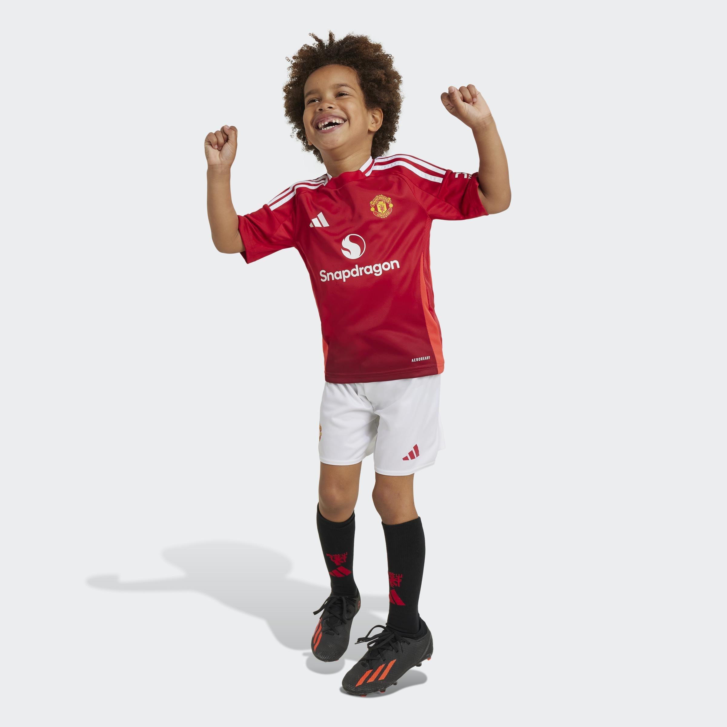 Unisex Kids Manchester United 24/25 Home Mini Kit, Red, A901_ONE, large image number 8