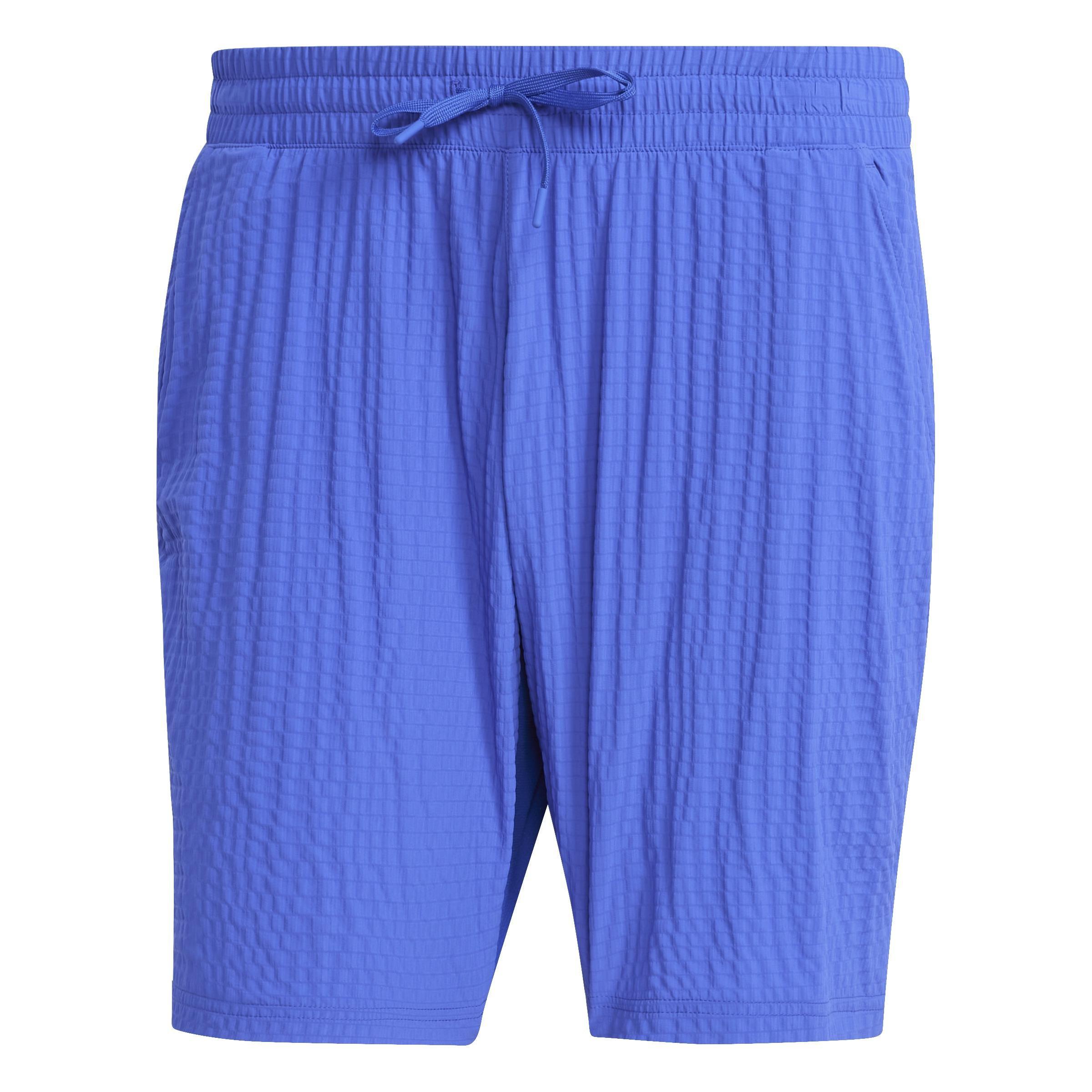 Tennis Pro 7-inch Seersucker Shorts, Blue, A901_ONE, large image number 0