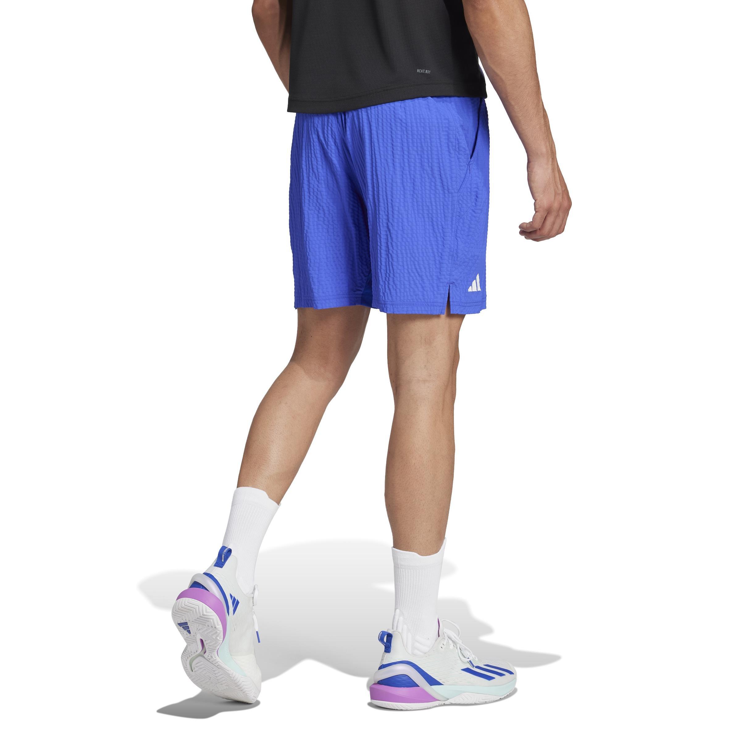 Tennis Pro 7-inch Seersucker Shorts, Blue, A901_ONE, large image number 2
