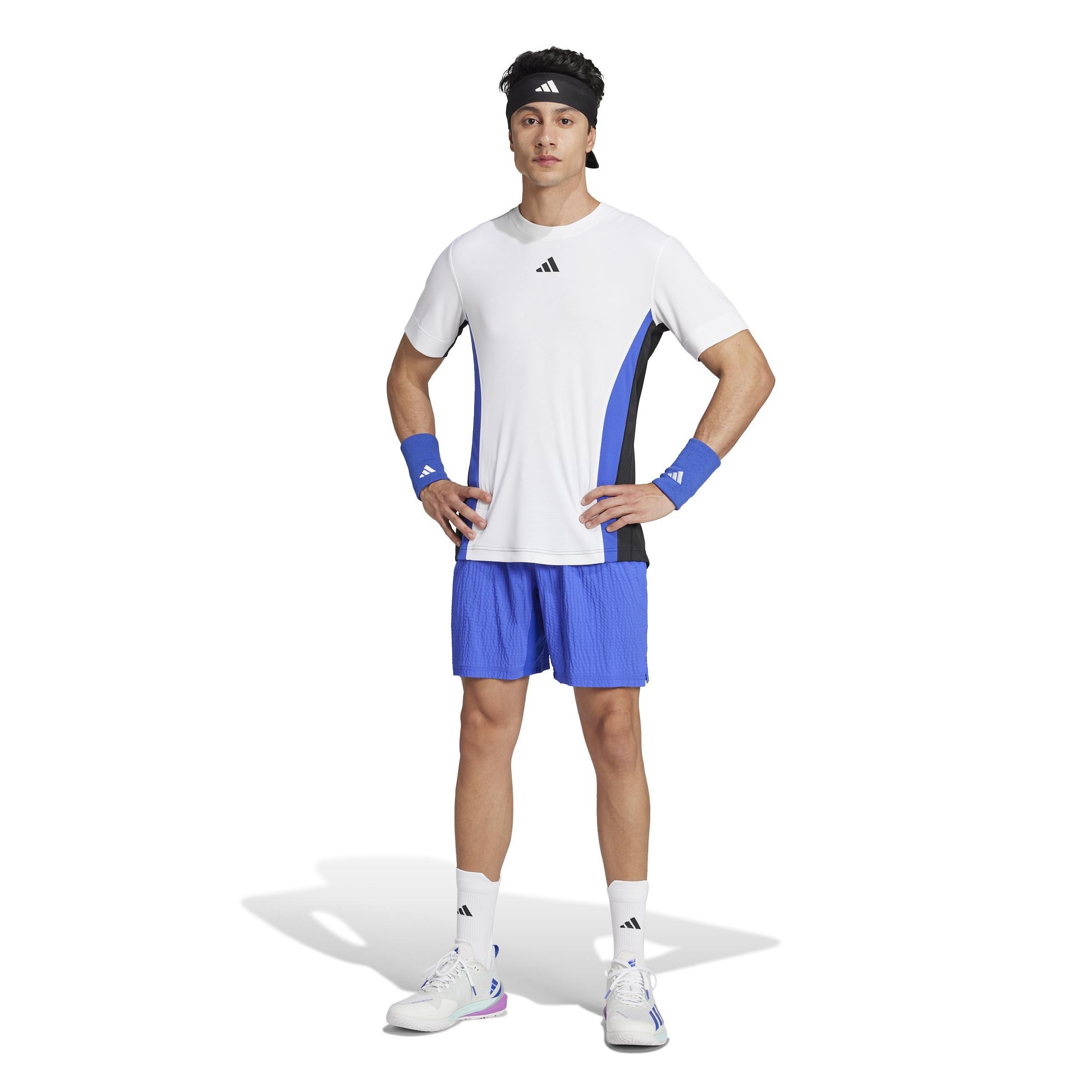 Tennis Pro 7-inch Seersucker Shorts, Blue, A901_ONE, large image number 11