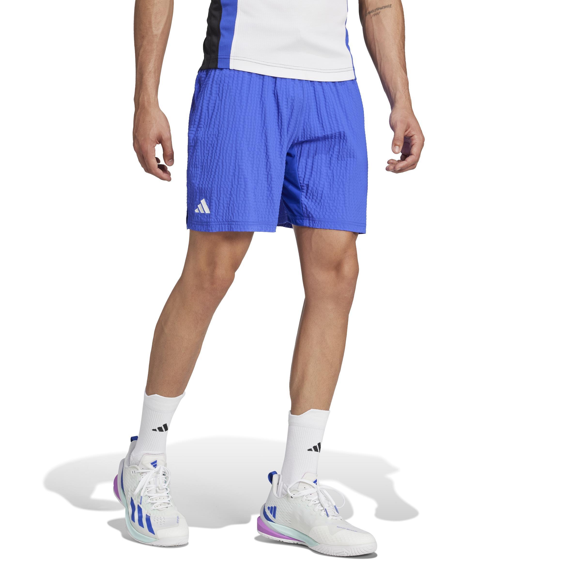Tennis Pro 7-inch Seersucker Shorts, Blue, A901_ONE, large image number 12