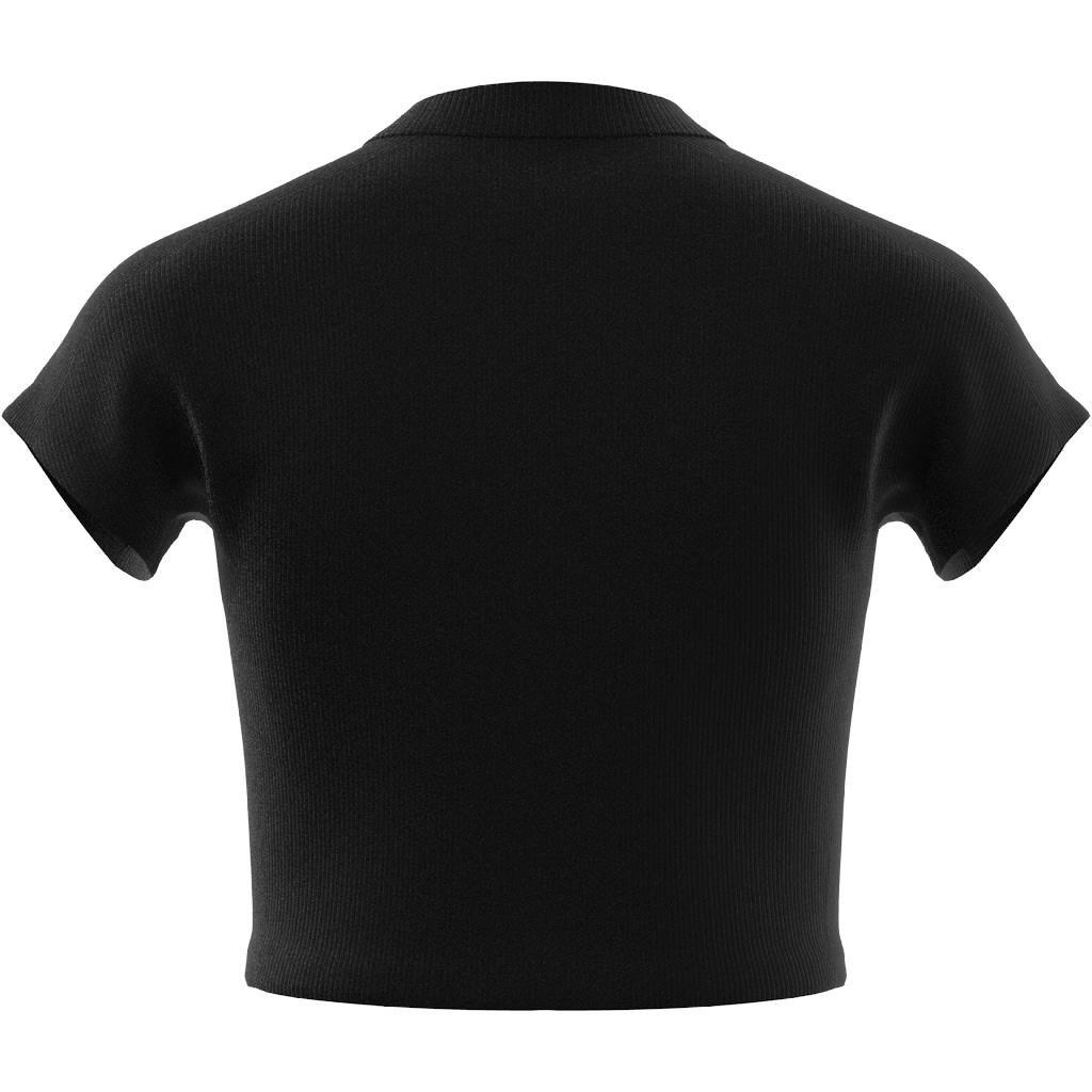 Lounge Ribbed Crop T-Shirt, Black, , large image number 6