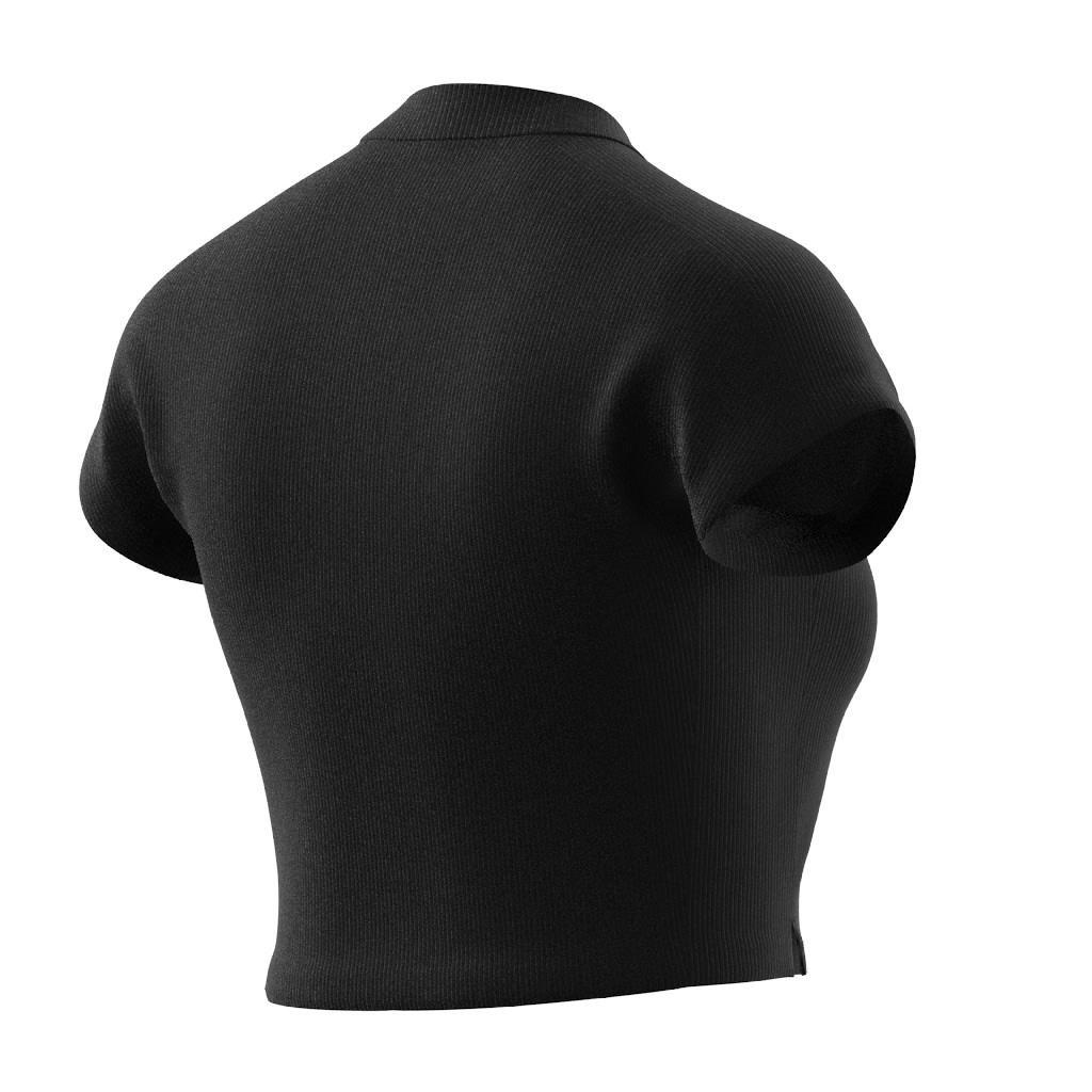 Lounge Ribbed Crop T-Shirt, Black, , large image number 9